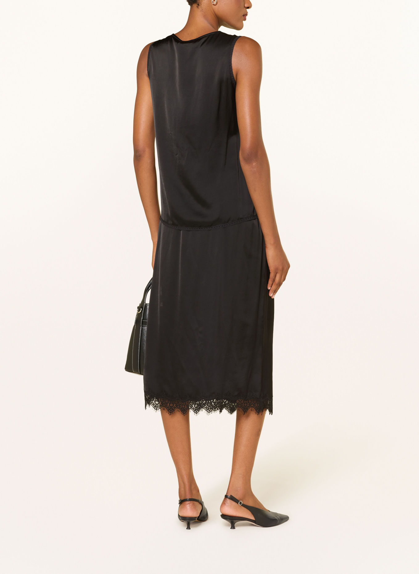 ottod'ame Satintop mit Spitze: SCHWARZ