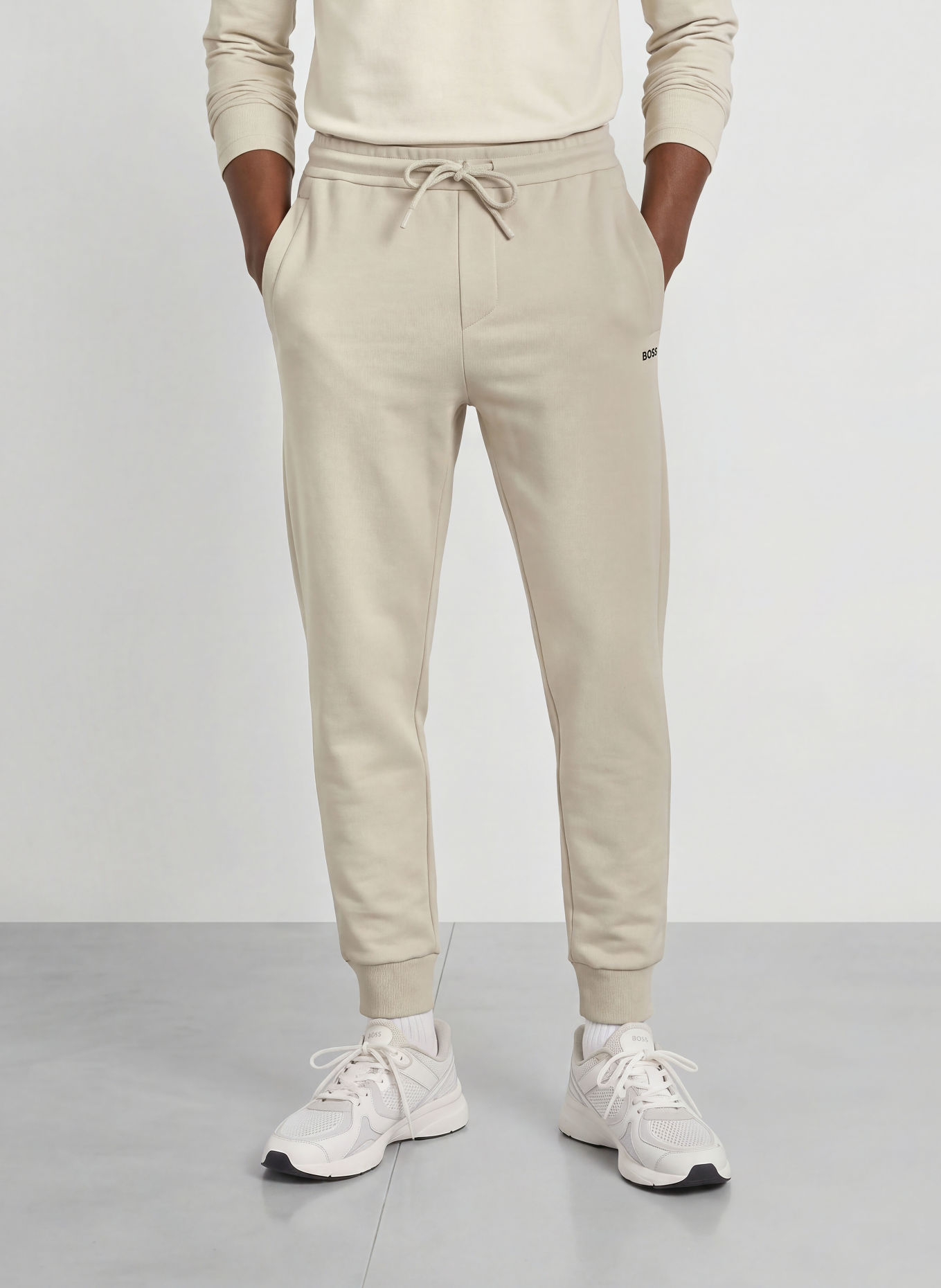 BOSS Trainingsbroek UNION HADIKO: BEIGE