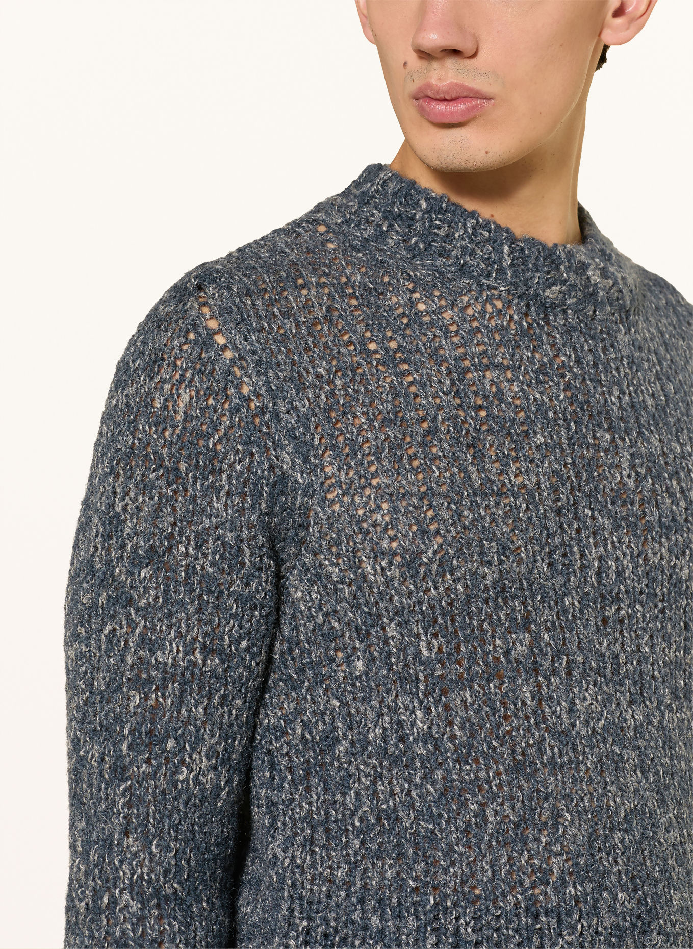 BARENA VENEZIA Pull MARESELO en alpaga: BLEU GRIS