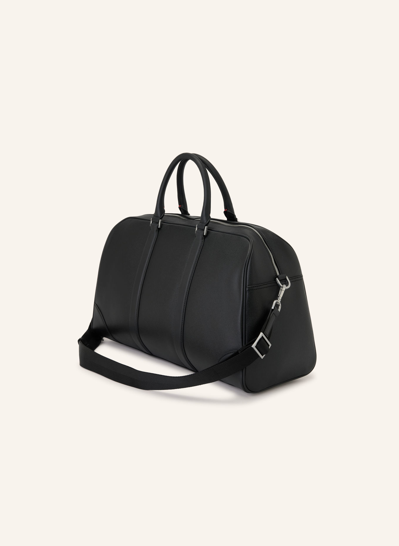 HUGO Weekender GO-BAG HOLDALL: SCHWARZ / SILBER