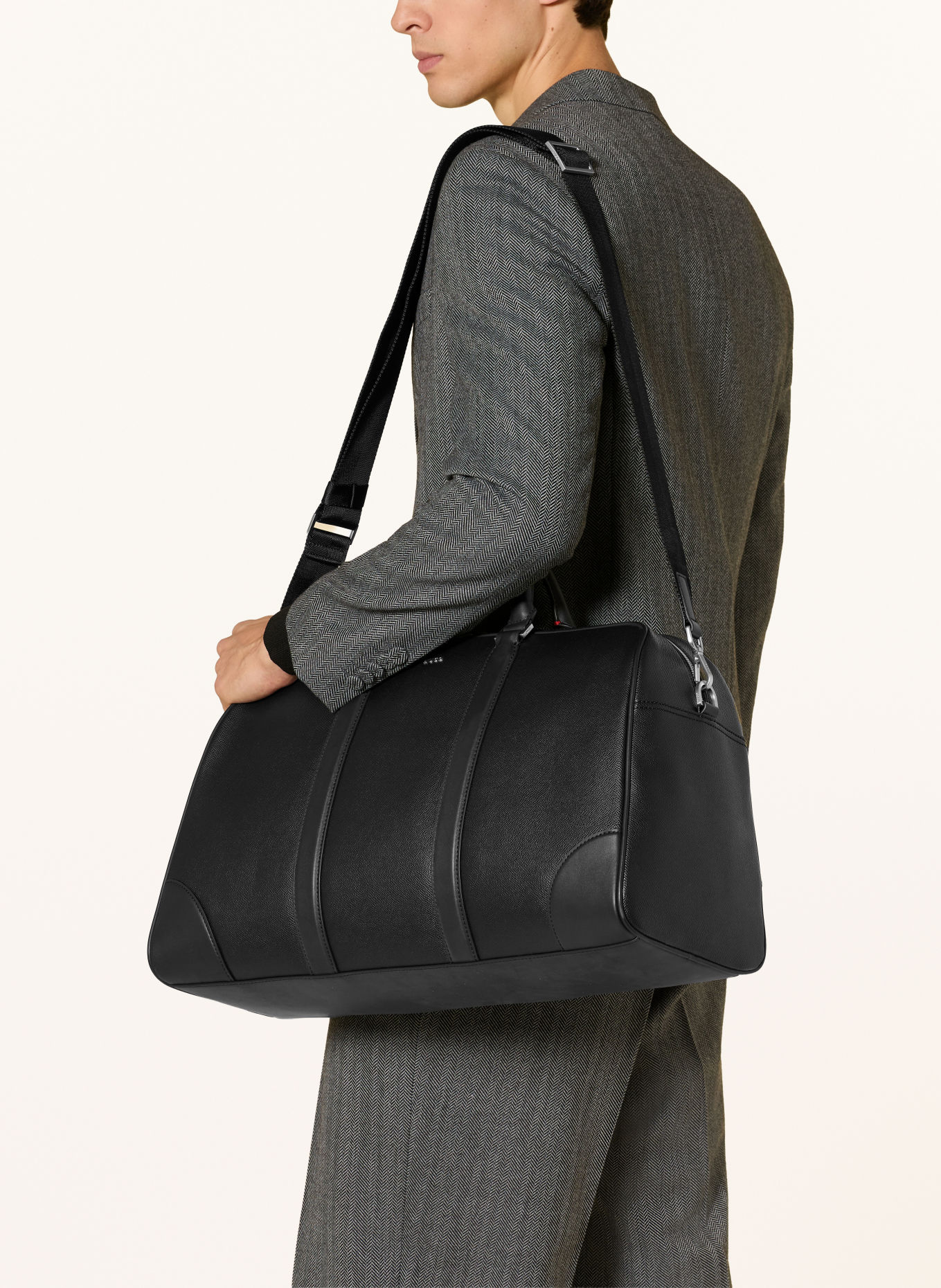 HUGO Weekender GO-BAG HOLDALL: BLACK / SILVER