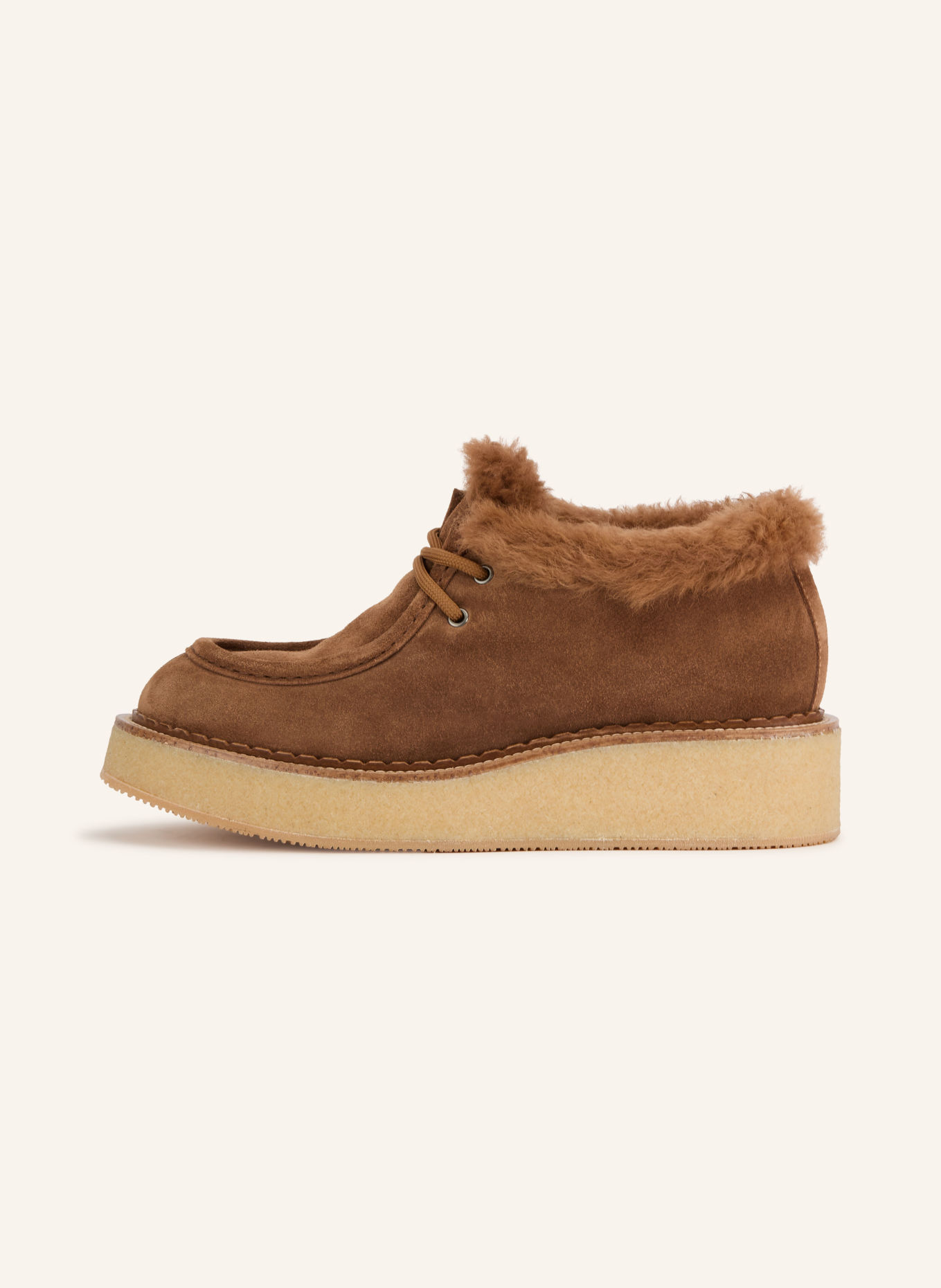 AGL LINFA-Veterboots met veters: BRUIN