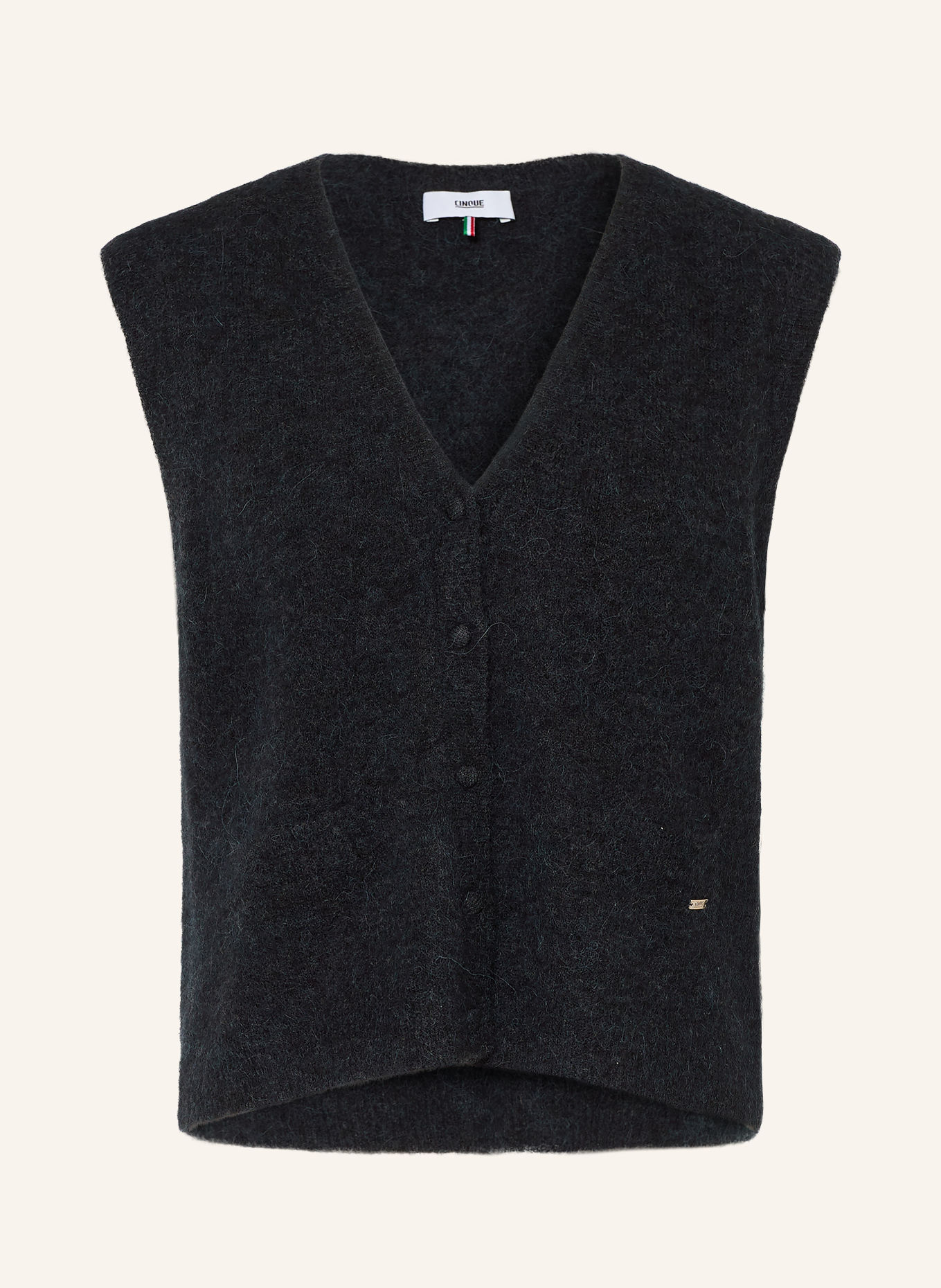 CINQUE Gebreid vest CIPLUI met alpaca: DONKERGRIJS