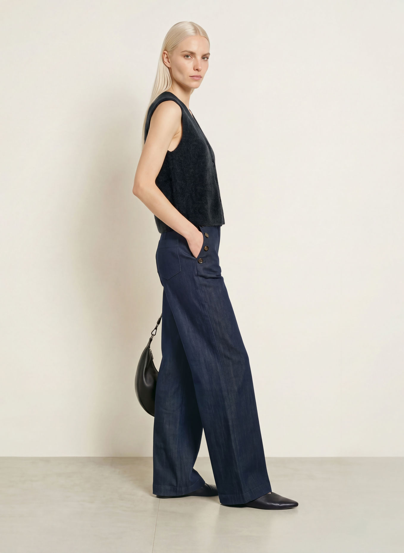 CINQUE Gebreid vest CIPLUI met alpaca: DONKERGRIJS