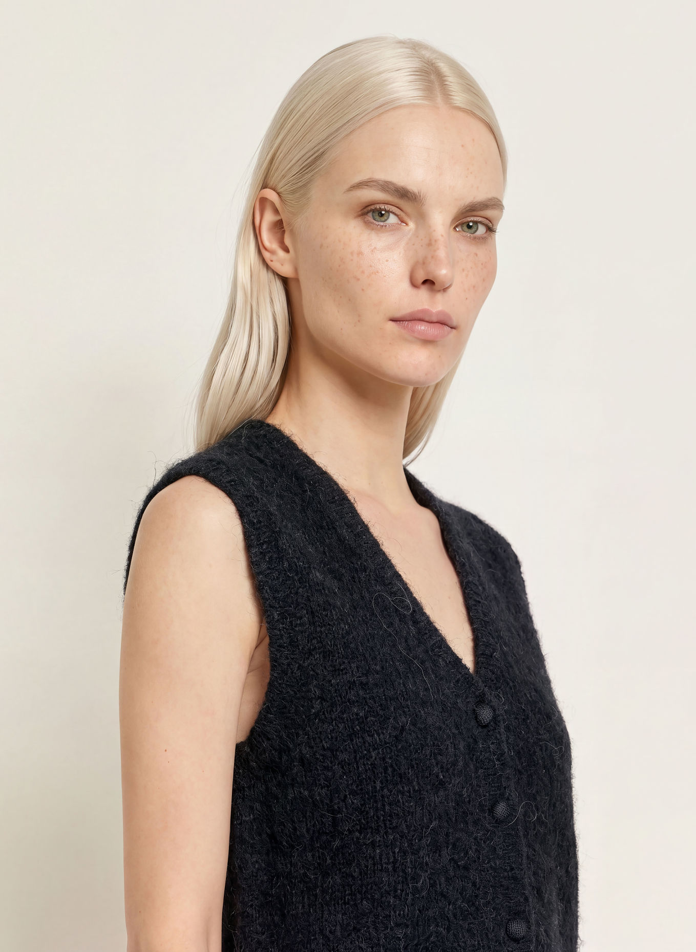 CINQUE Gebreid vest CIPLUI met alpaca: DONKERGRIJS