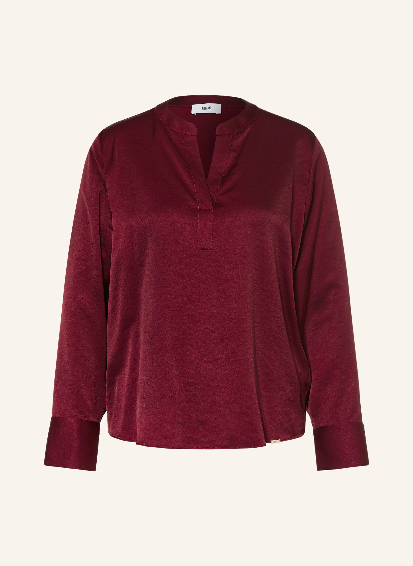 CINQUE CITAUBO Satin Shirt blouse: DARK RED