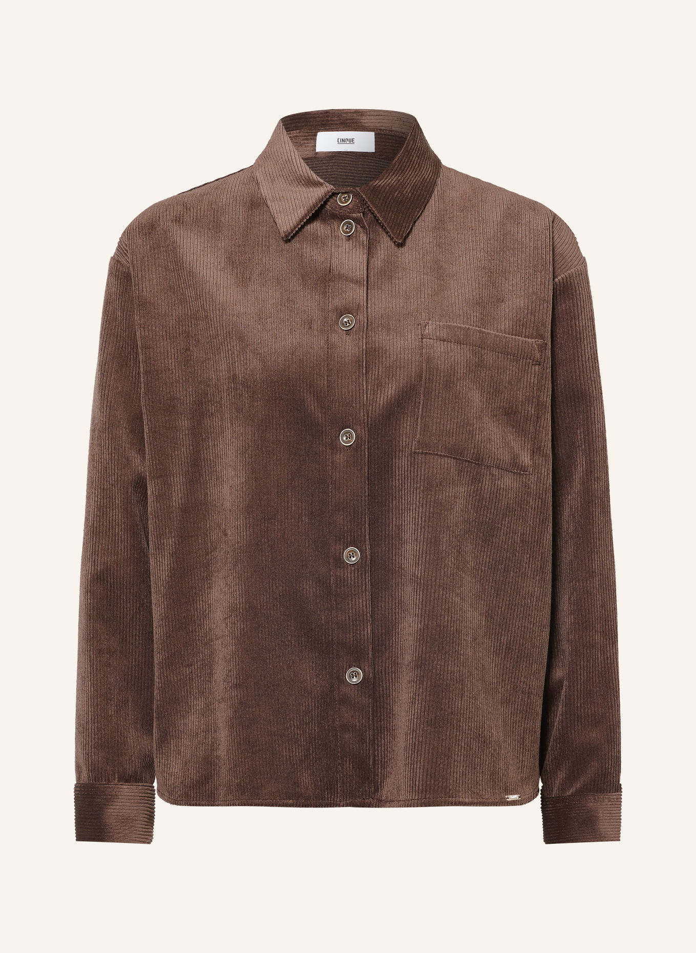 CINQUE CITARI corduroy shirt blouse: DARK BROWN