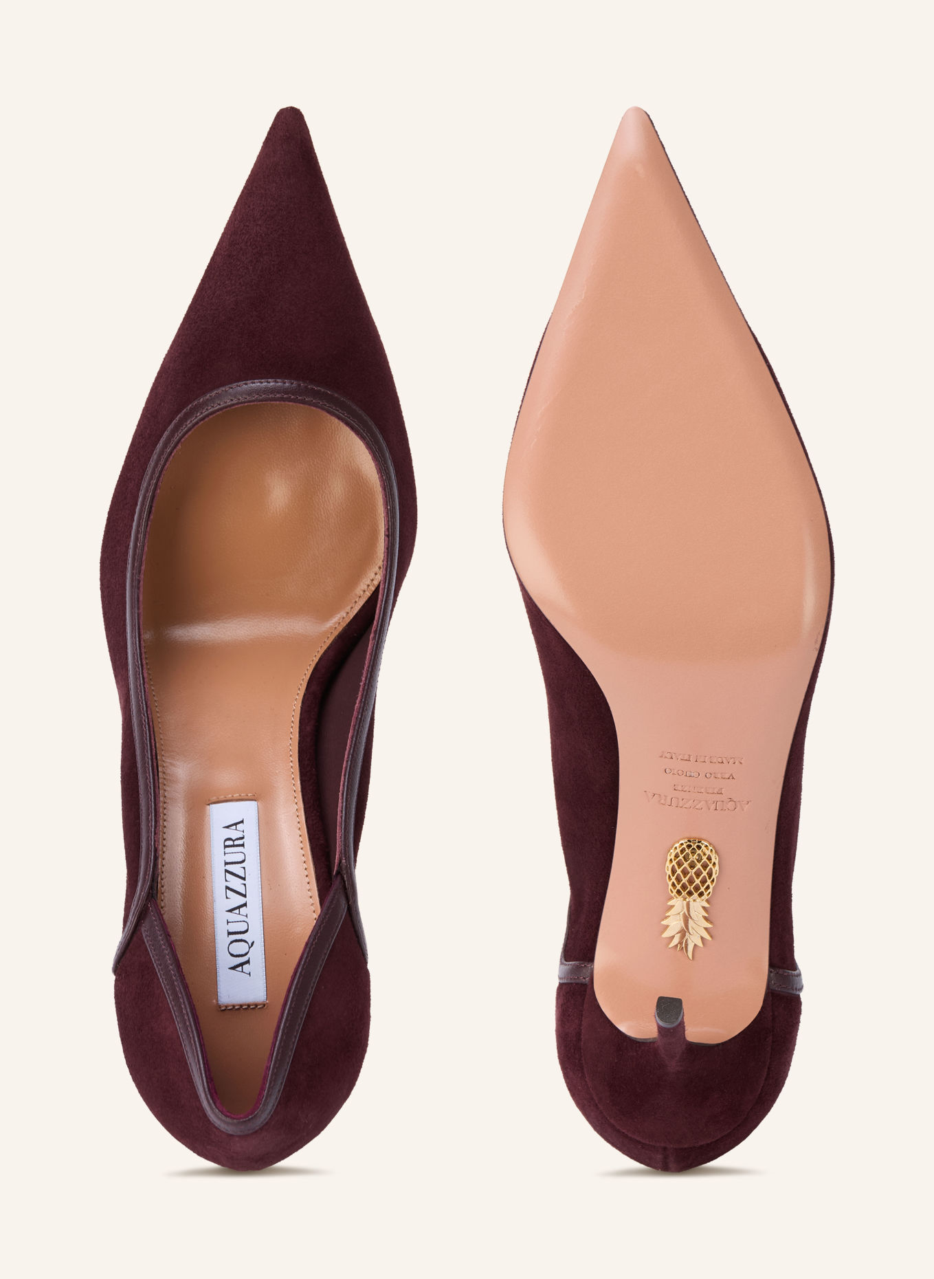 AQUAZZURA Pumps PLUSH PUMP 85: DONKERROOD