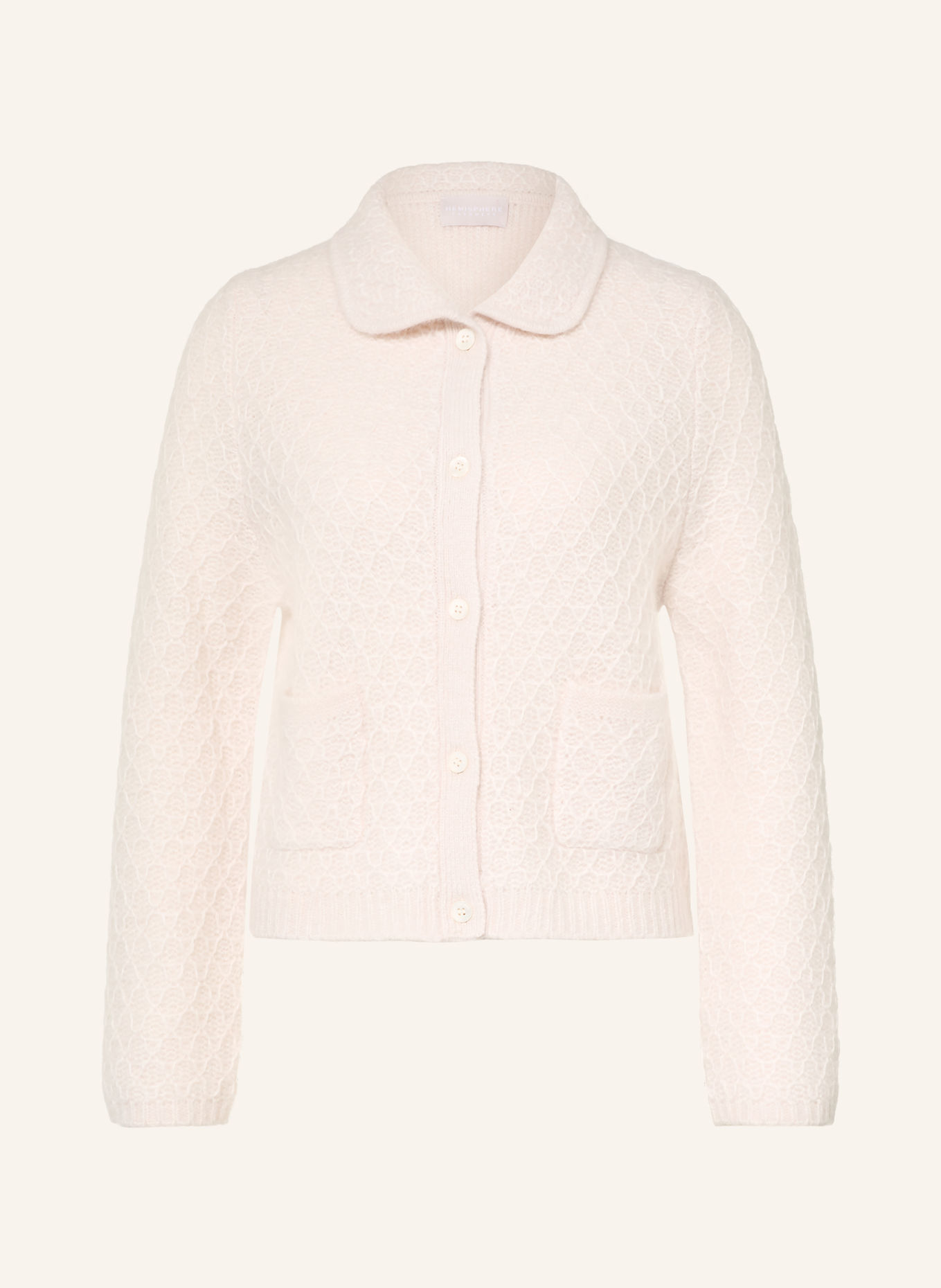 HEMISPHERE Cardigan med kashmir: HVID