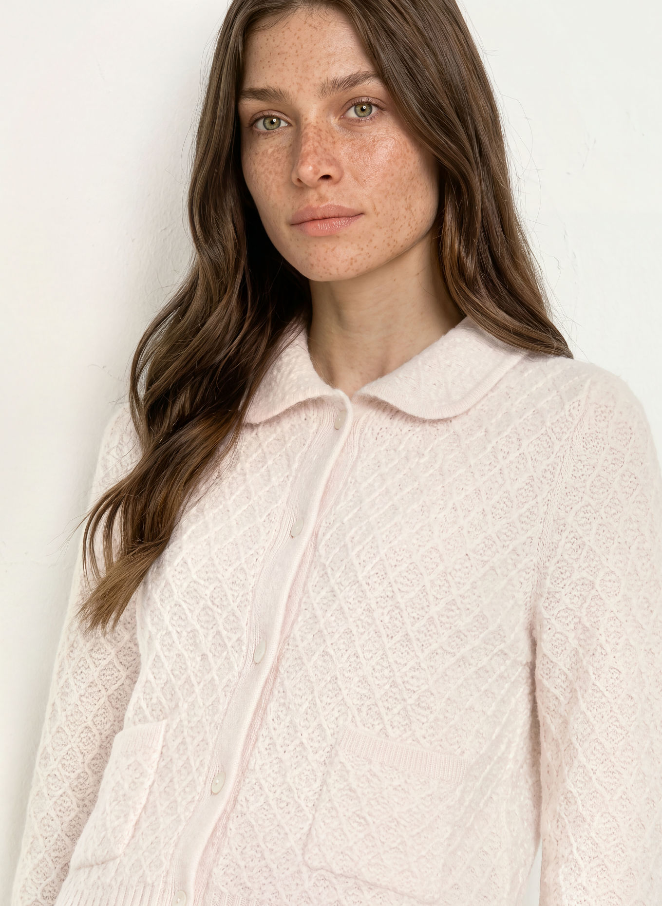 HEMISPHERE Cardigan med kashmir: HVID