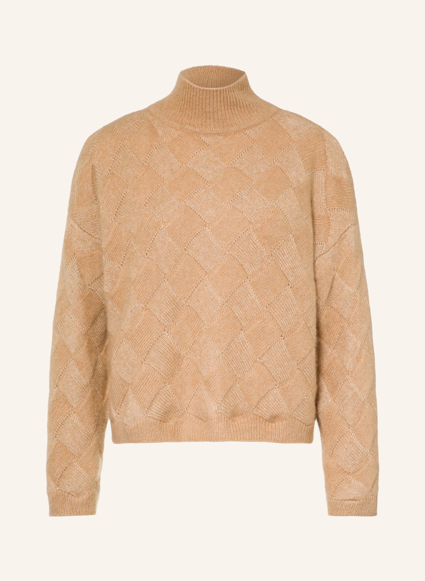 HEMISPHERE Pullover mit Pailletten: CAMEL
