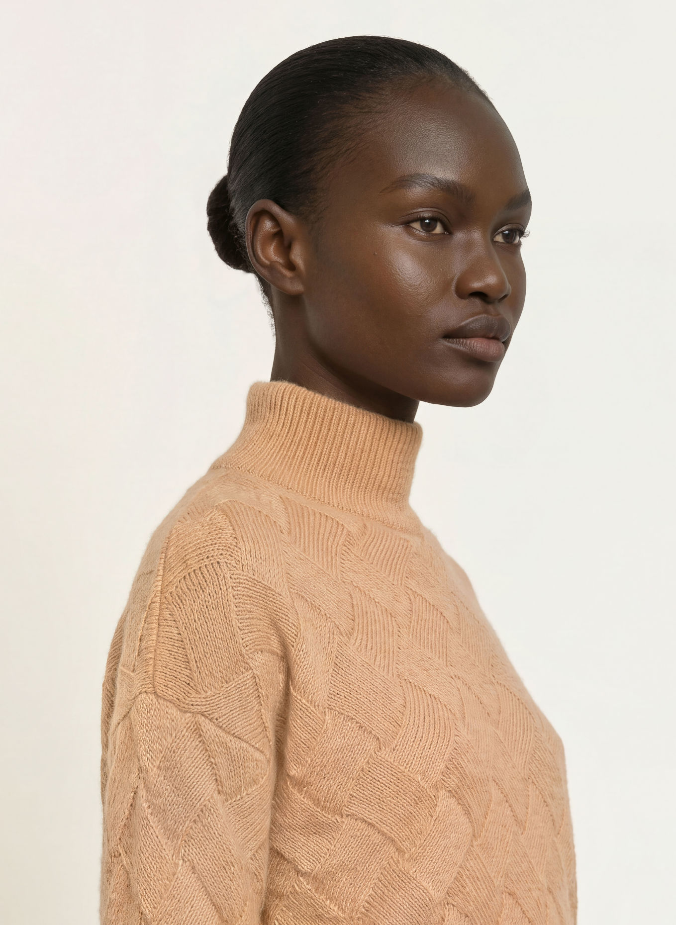 HEMISPHERE Pullover mit Pailletten: CAMEL