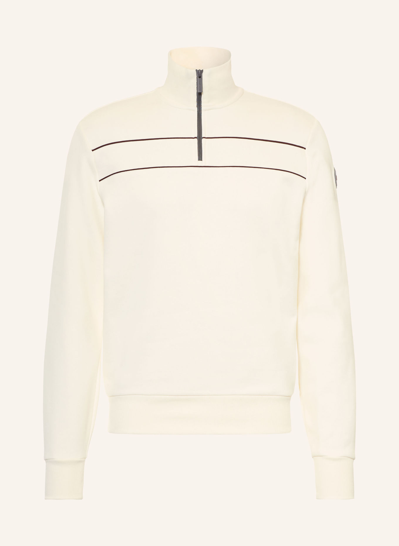 COLMAR Half-zip sweatshirt: WHITE / DARK RED