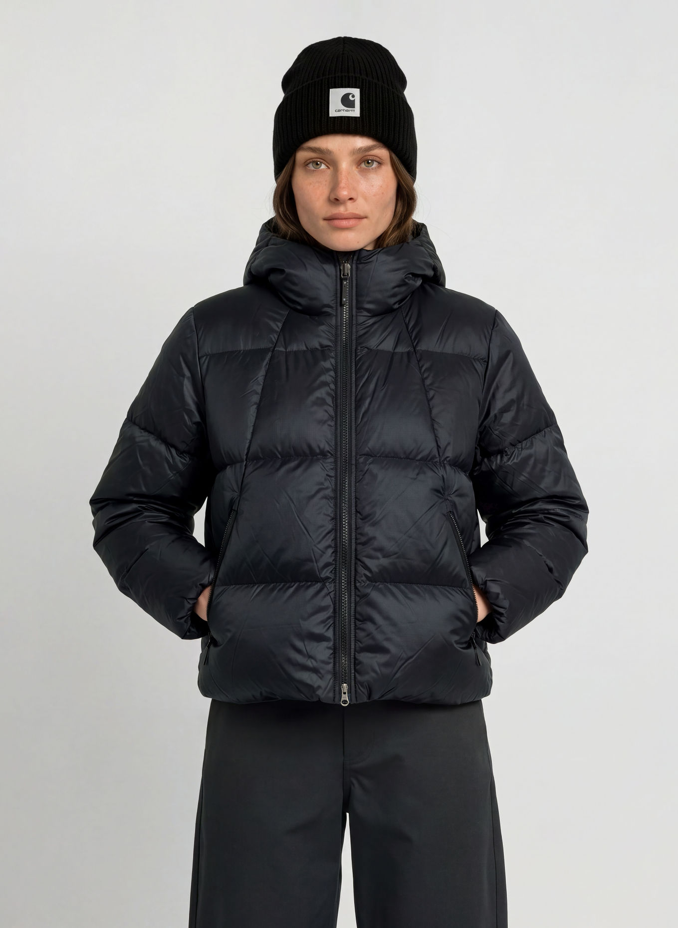 Goldwin CRYSTALLITE Down Jacket: BLACK
