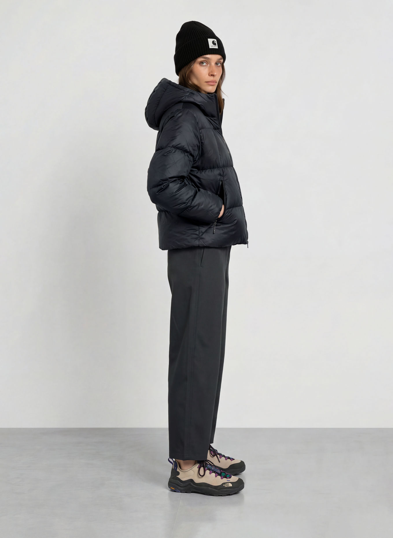 Goldwin CRYSTALLITE Down Jacket: BLACK