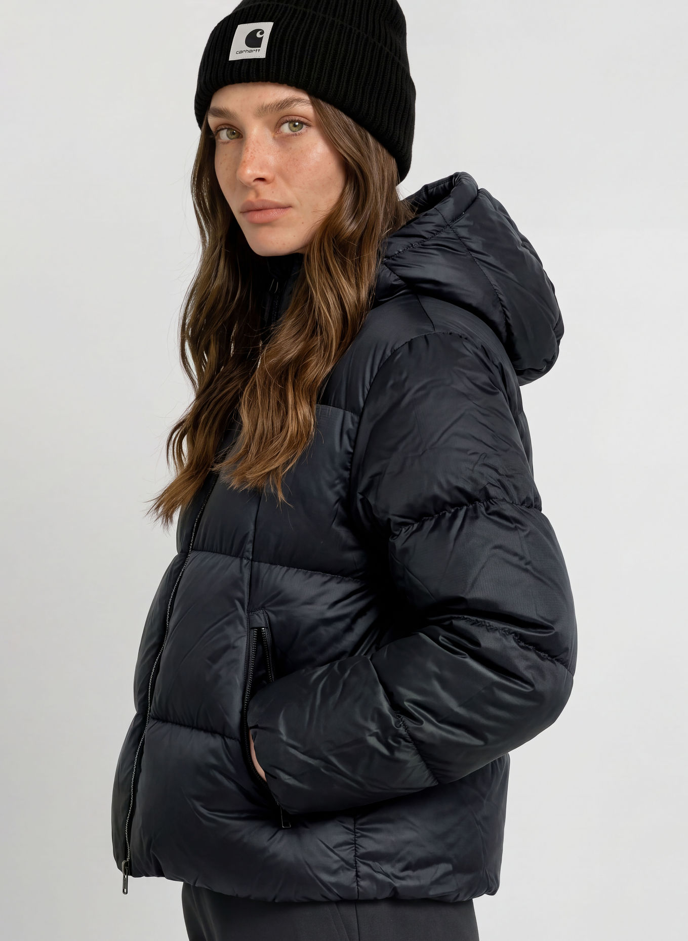 Goldwin CRYSTALLITE Down Jacket: BLACK