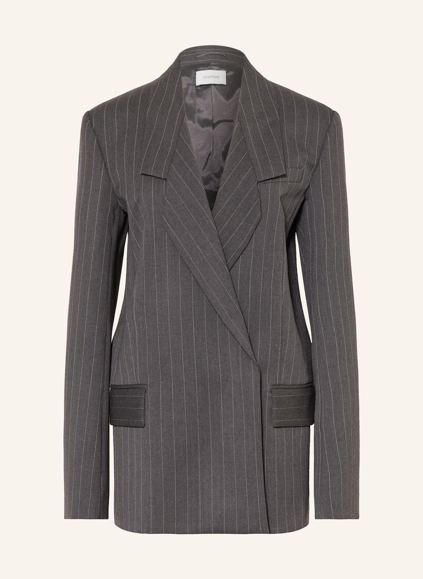 SPORTMAX Blazer LEPRE: GRIS / BLANC