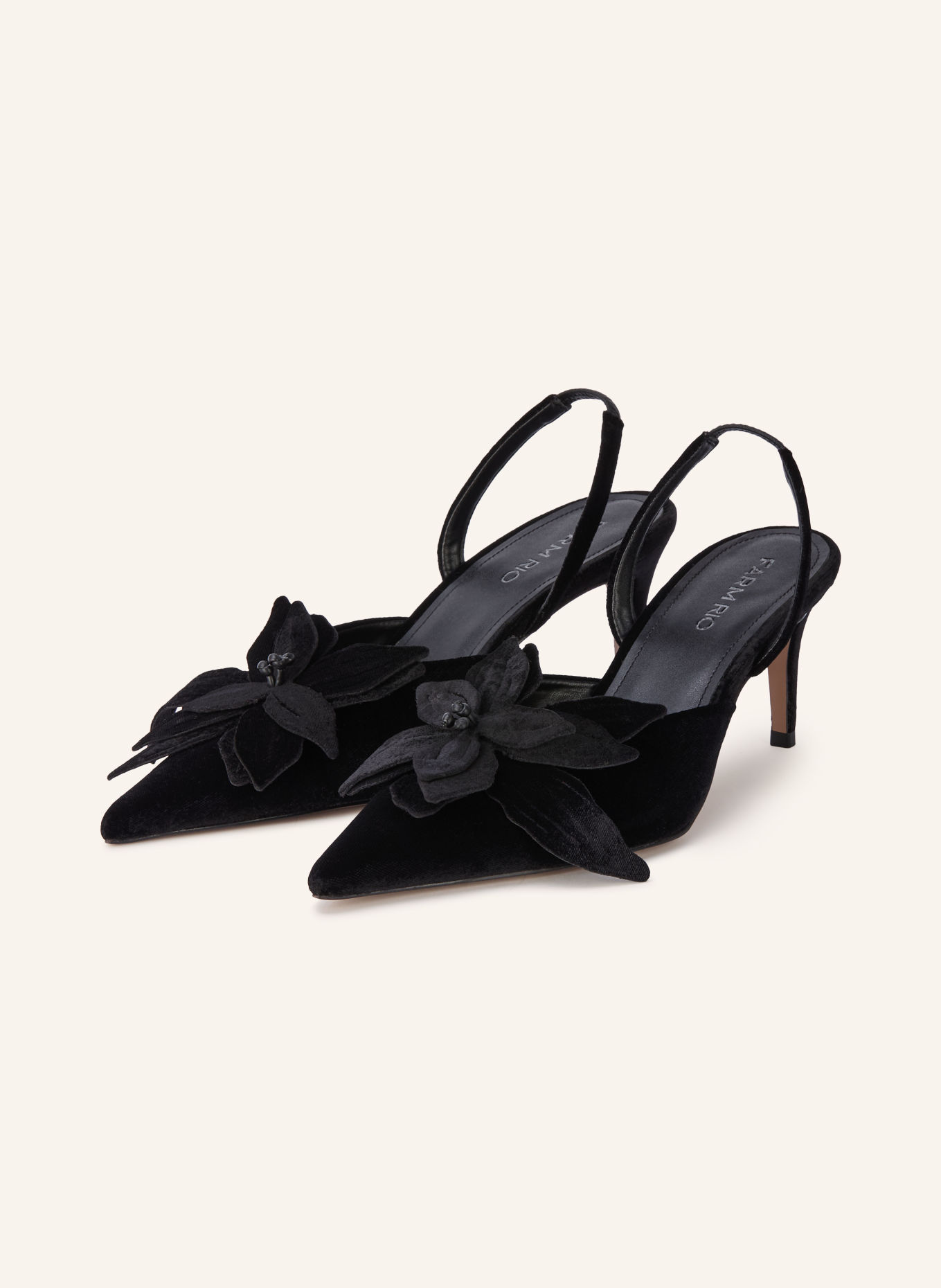 FARM RIO Slingpumps: SCHWARZ
