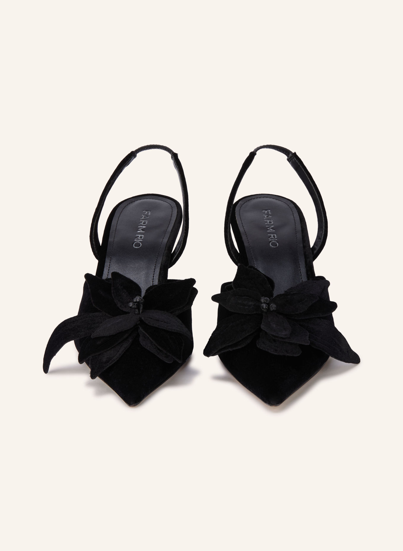 FARM RIO Slingpumps: SCHWARZ