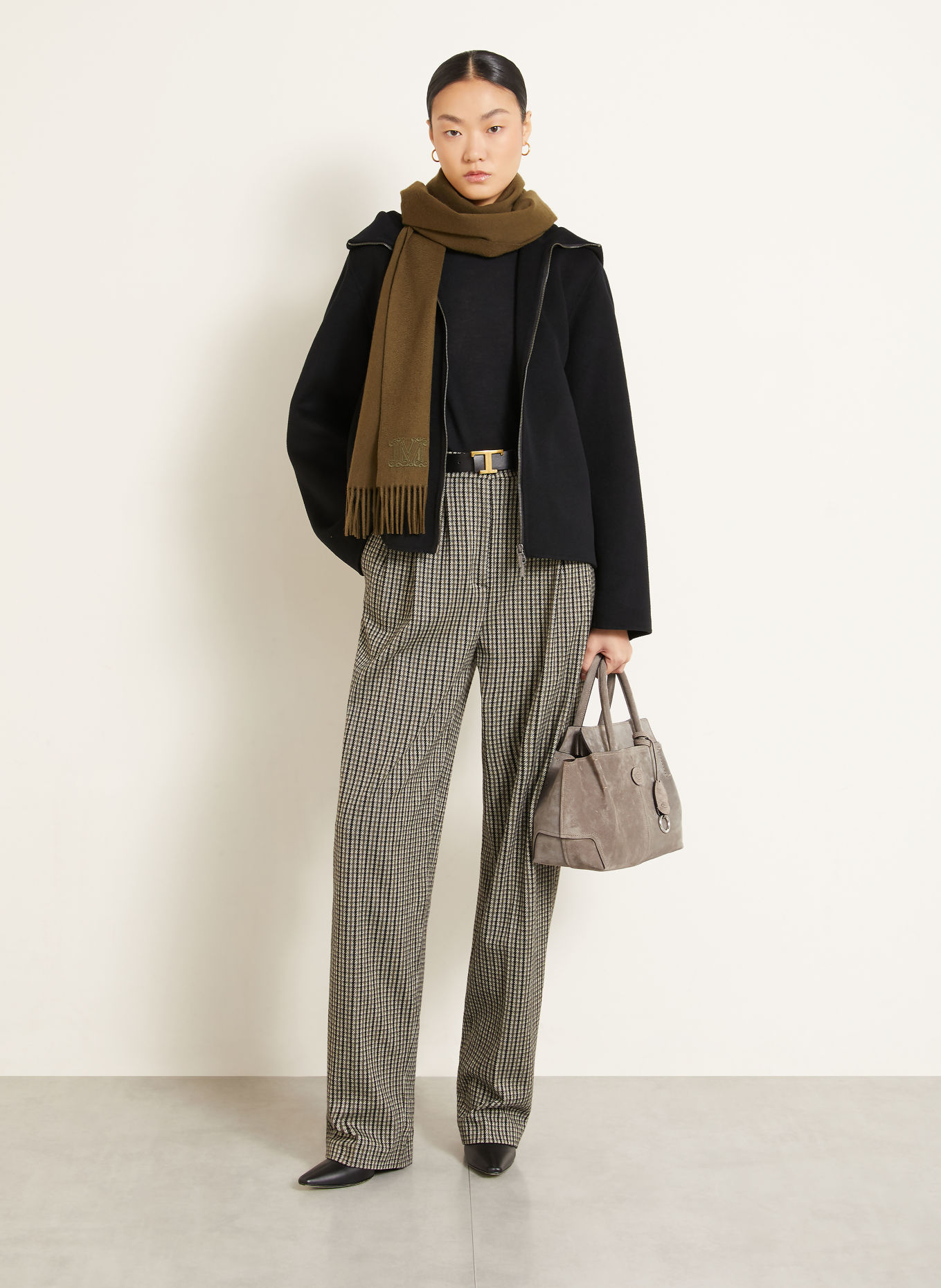 TOD'S Shopper SMALL: GRAU / SILBER