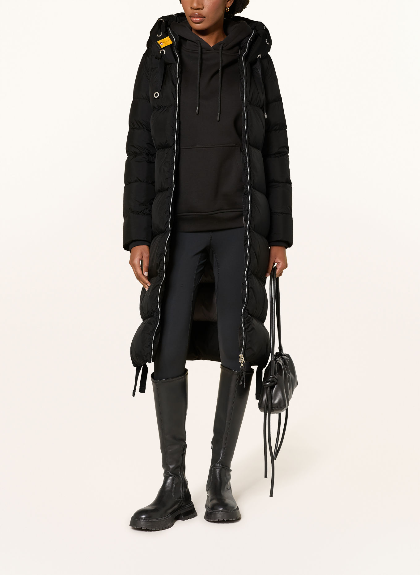 PARAJUMPERS PANDA Down Coat: BLACK