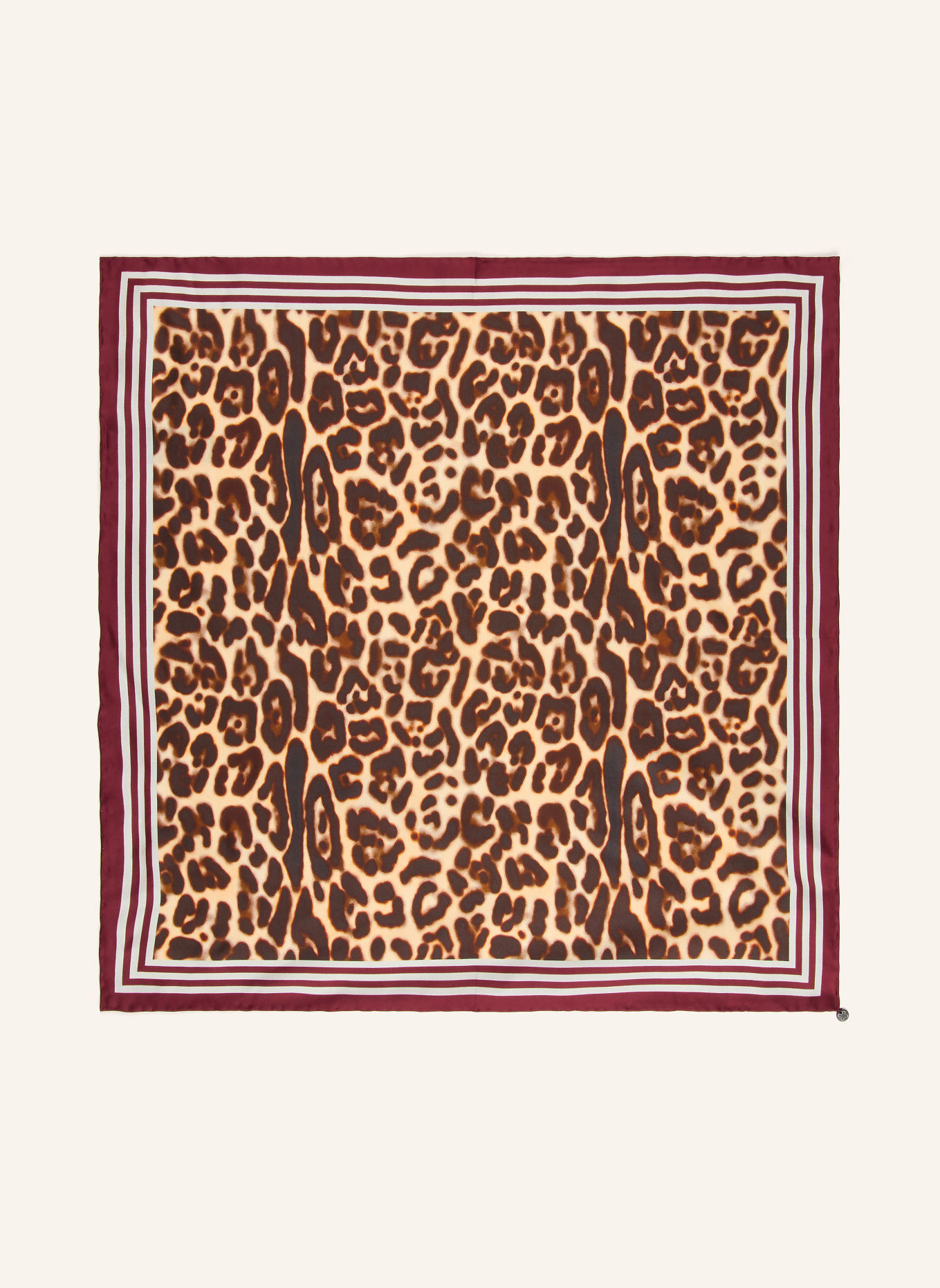 CODELLO Zijden sjaal: MARRON FONCÉ / BEIGE / DONKERROOD