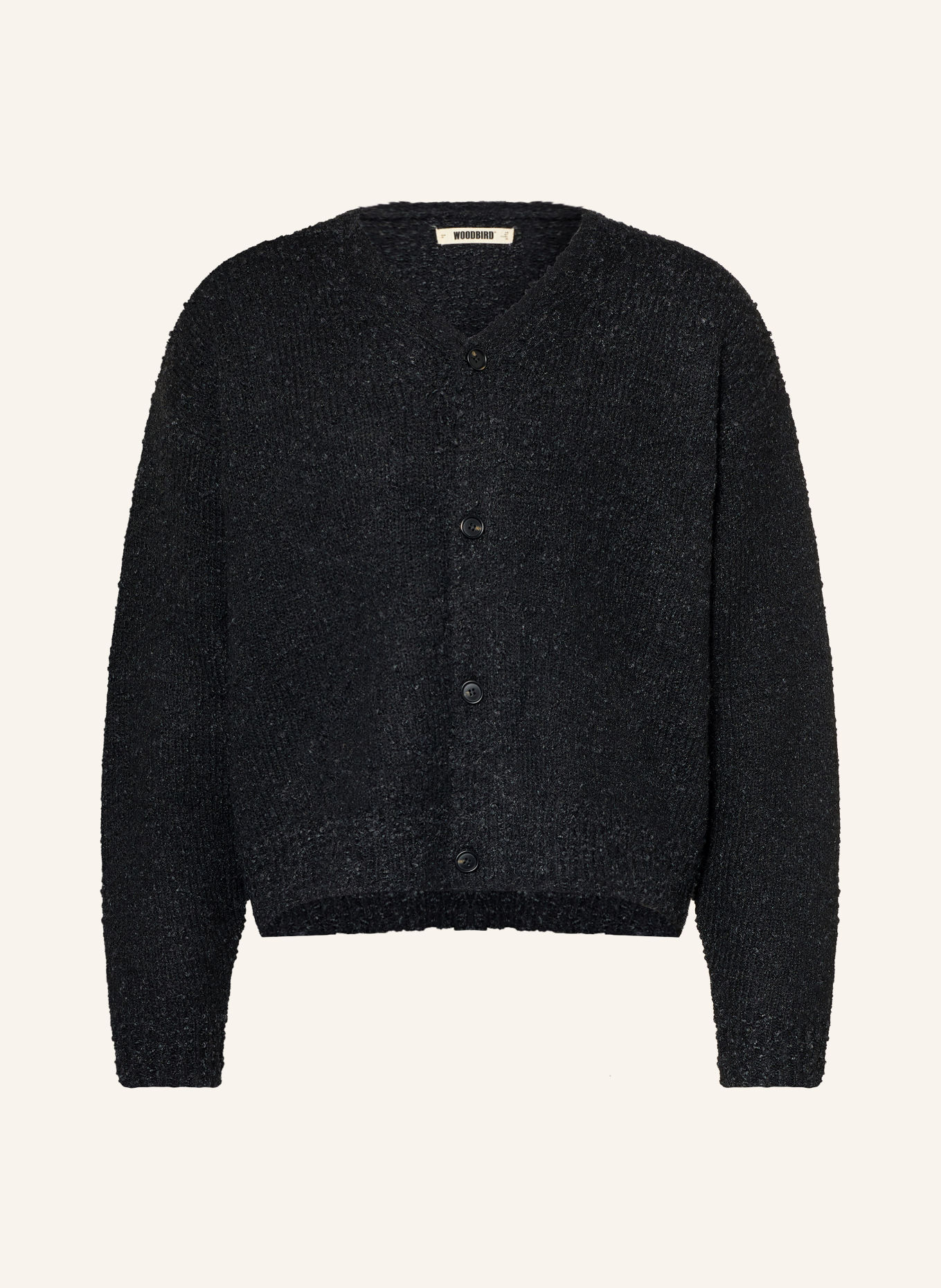 WOODBIRD Strickjacke WBCHI: SCHWARZ