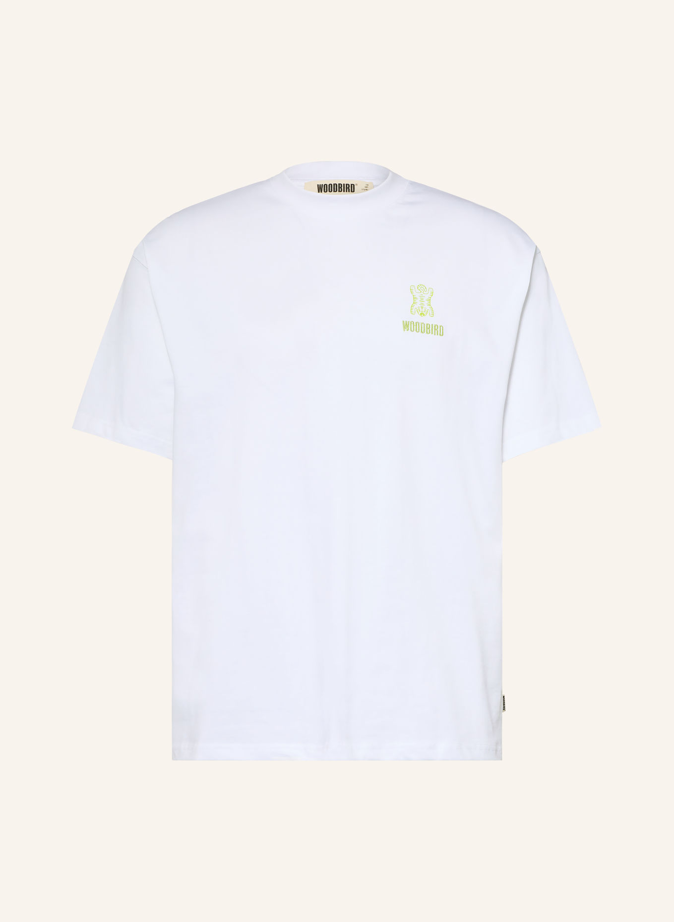 WOODBIRD T-shirt WBBAINE: BLANC / VERT CLAIR / BLEU FONCÉ