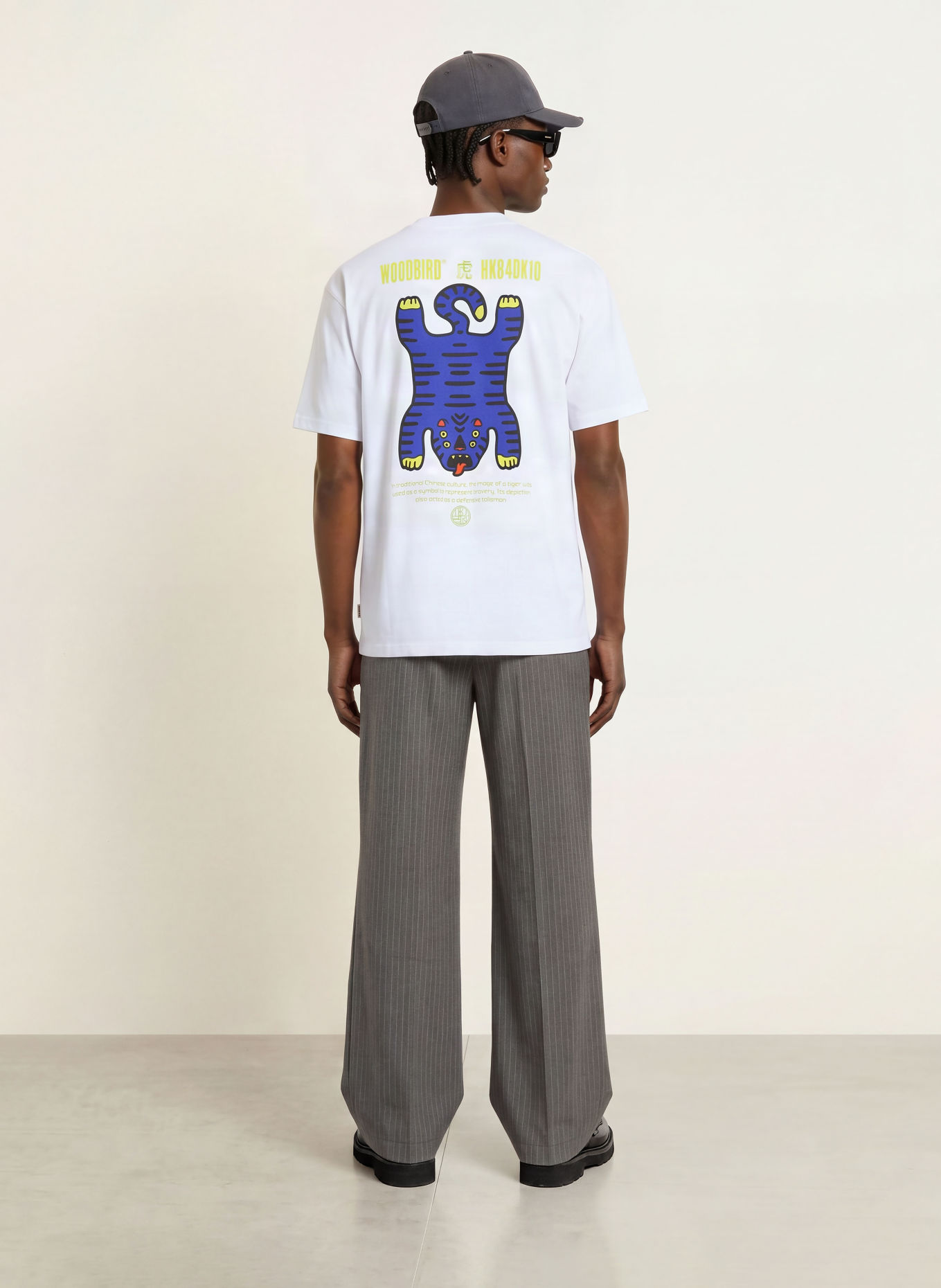 WOODBIRD T-shirt WBBAINE: BLANC / VERT CLAIR / BLEU FONCÉ