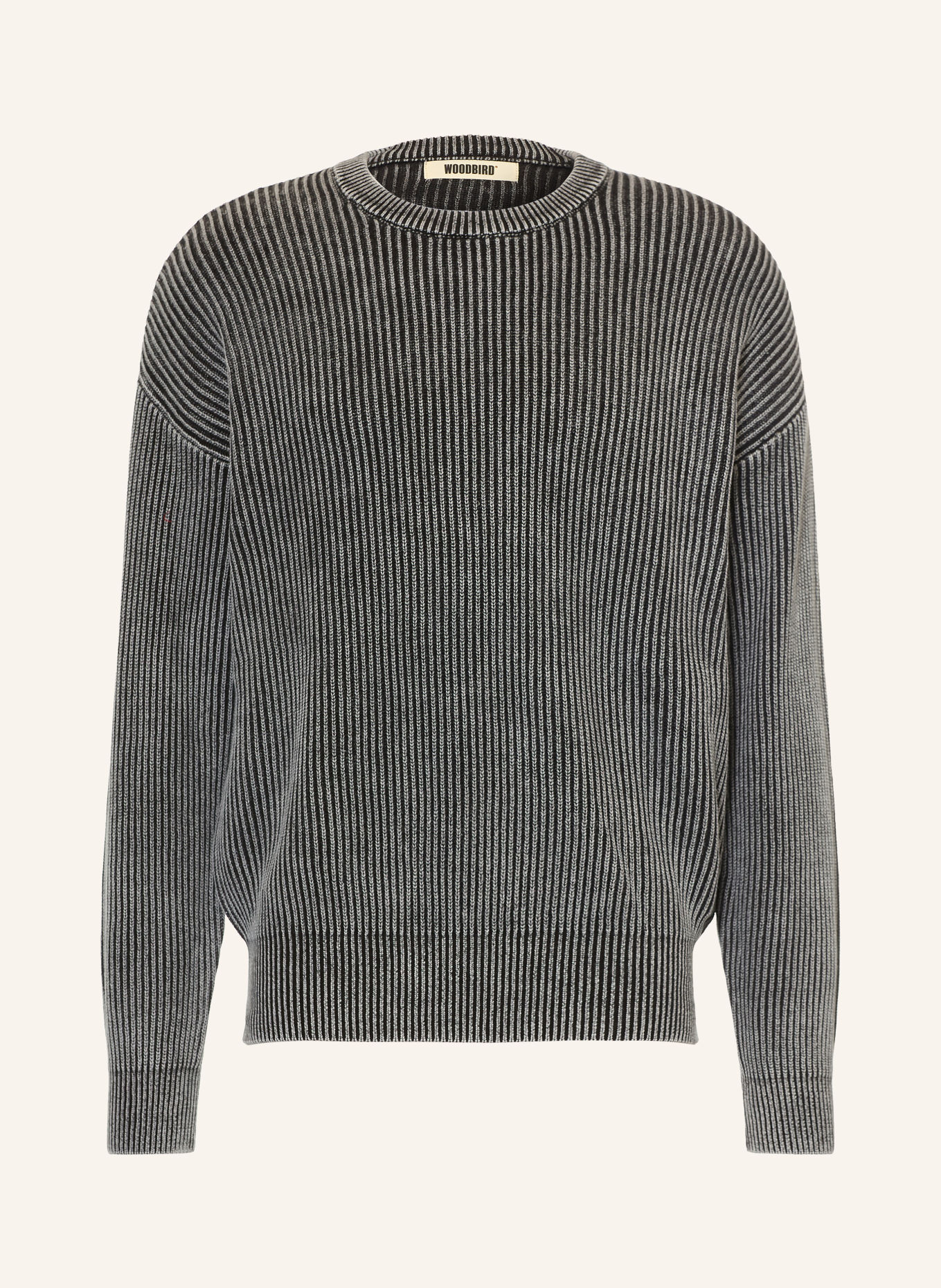 WOODBIRD Sweater WBSAKE: BLACK / LIGHT GRAY