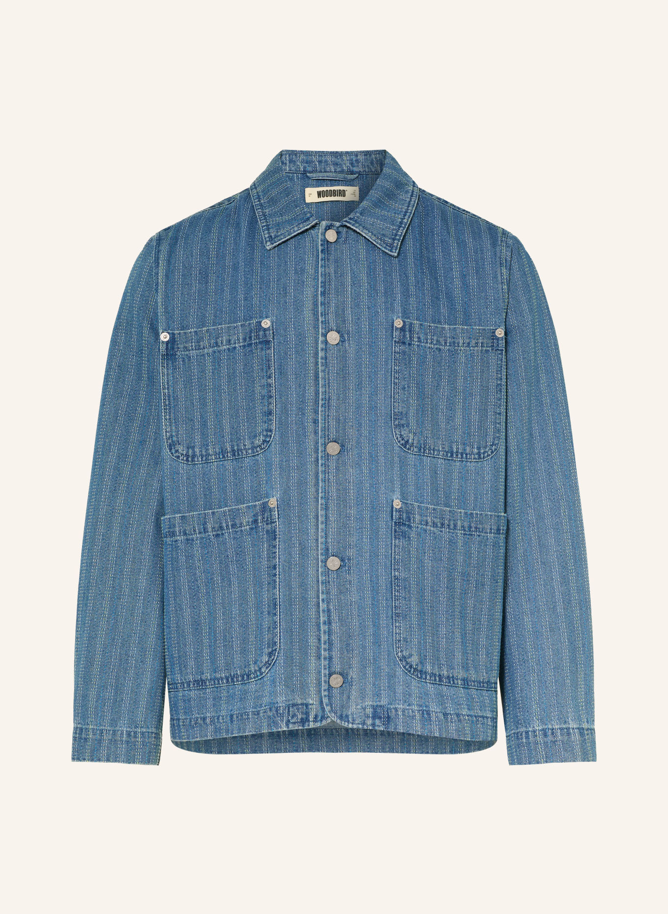 WOODBIRD Surveste en jean WBBLADE ZHOU: BLEU / JAUNE / BLANC
