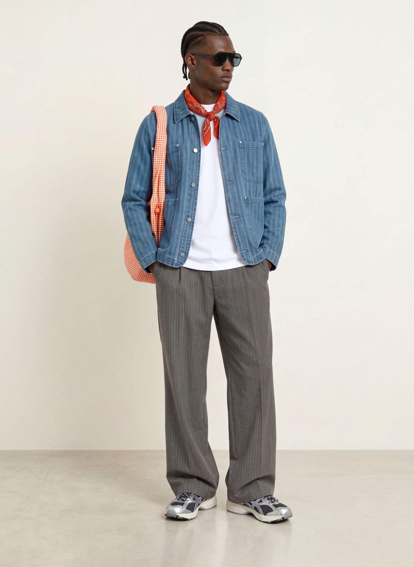 WOODBIRD Surveste en jean WBBLADE ZHOU: BLEU / JAUNE / BLANC