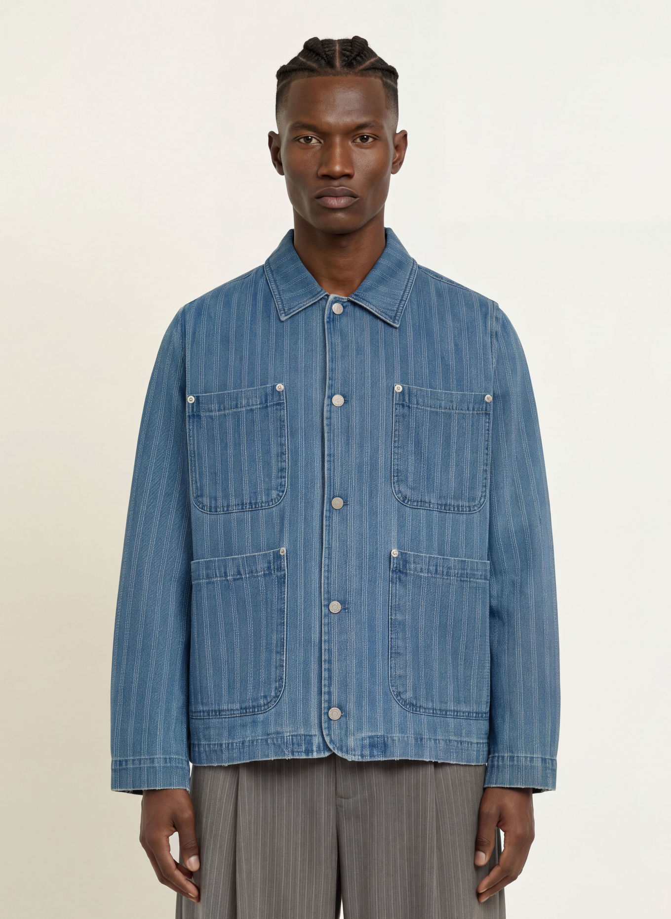 WOODBIRD Surveste en jean WBBLADE ZHOU: BLEU / JAUNE / BLANC