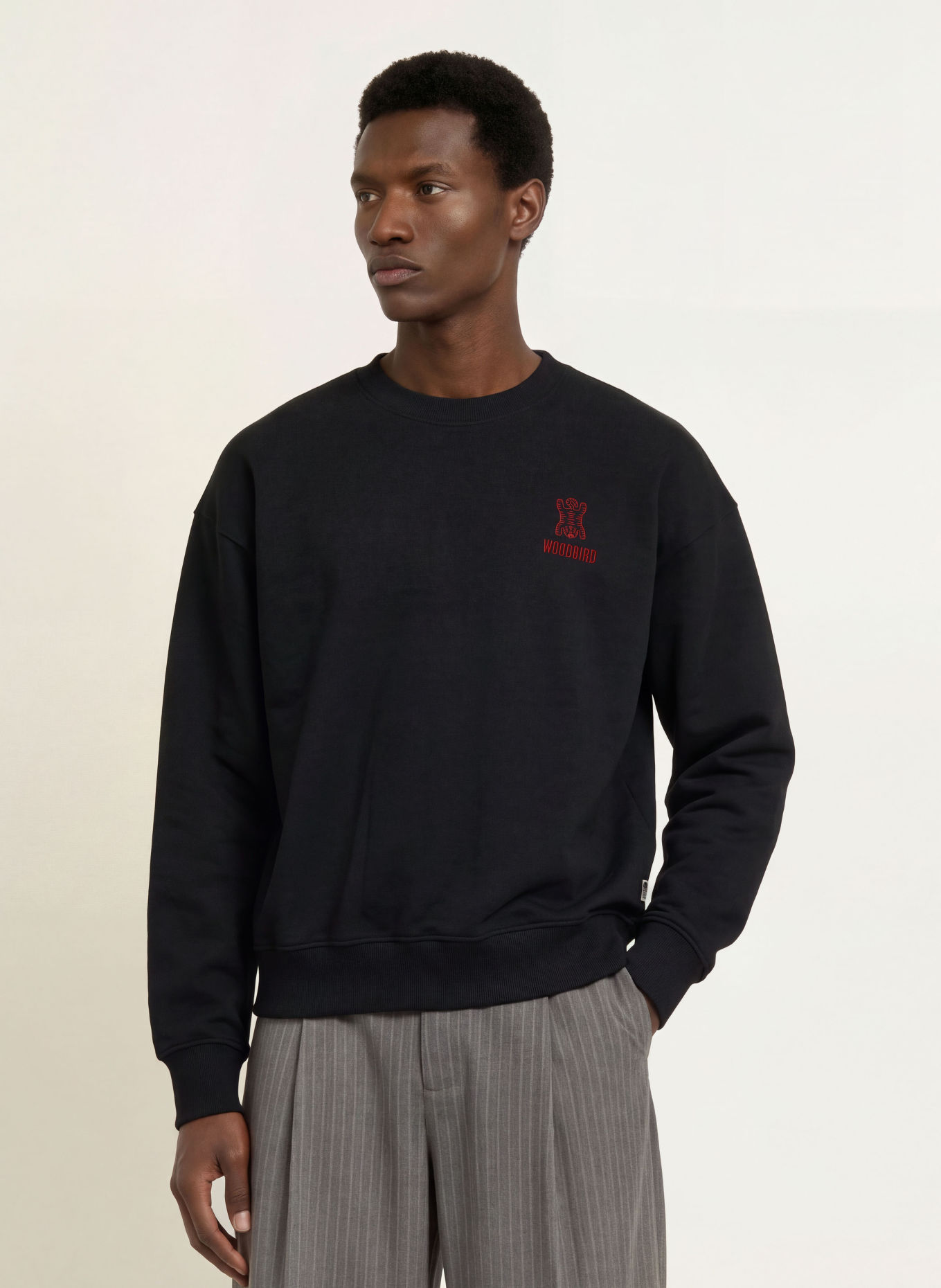 WOODBIRD Sweatshirt WBDUKE TIGER CREW: NOIR