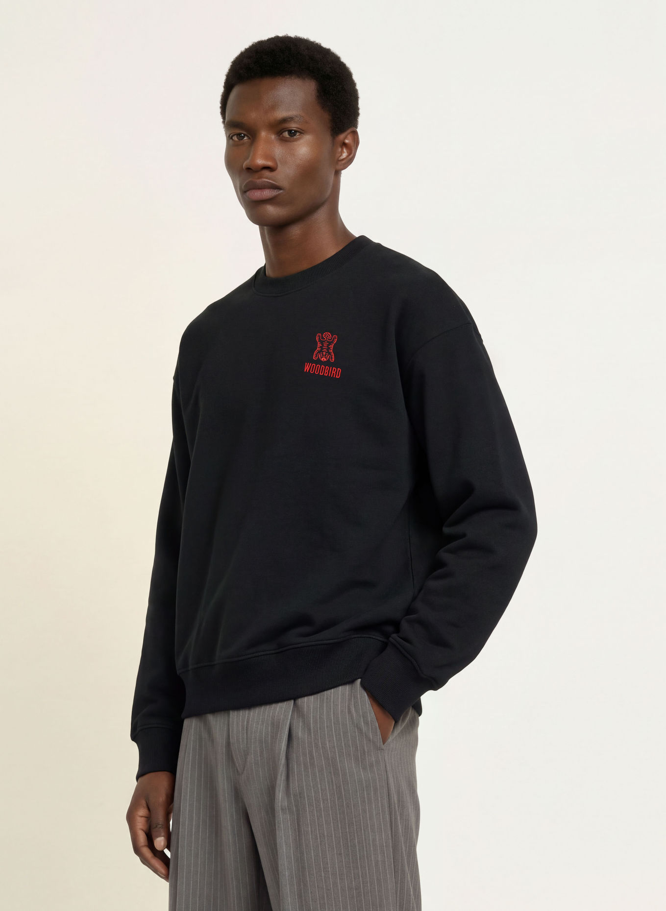 WOODBIRD Sweatshirt WBDUKE TIGER CREW: NOIR