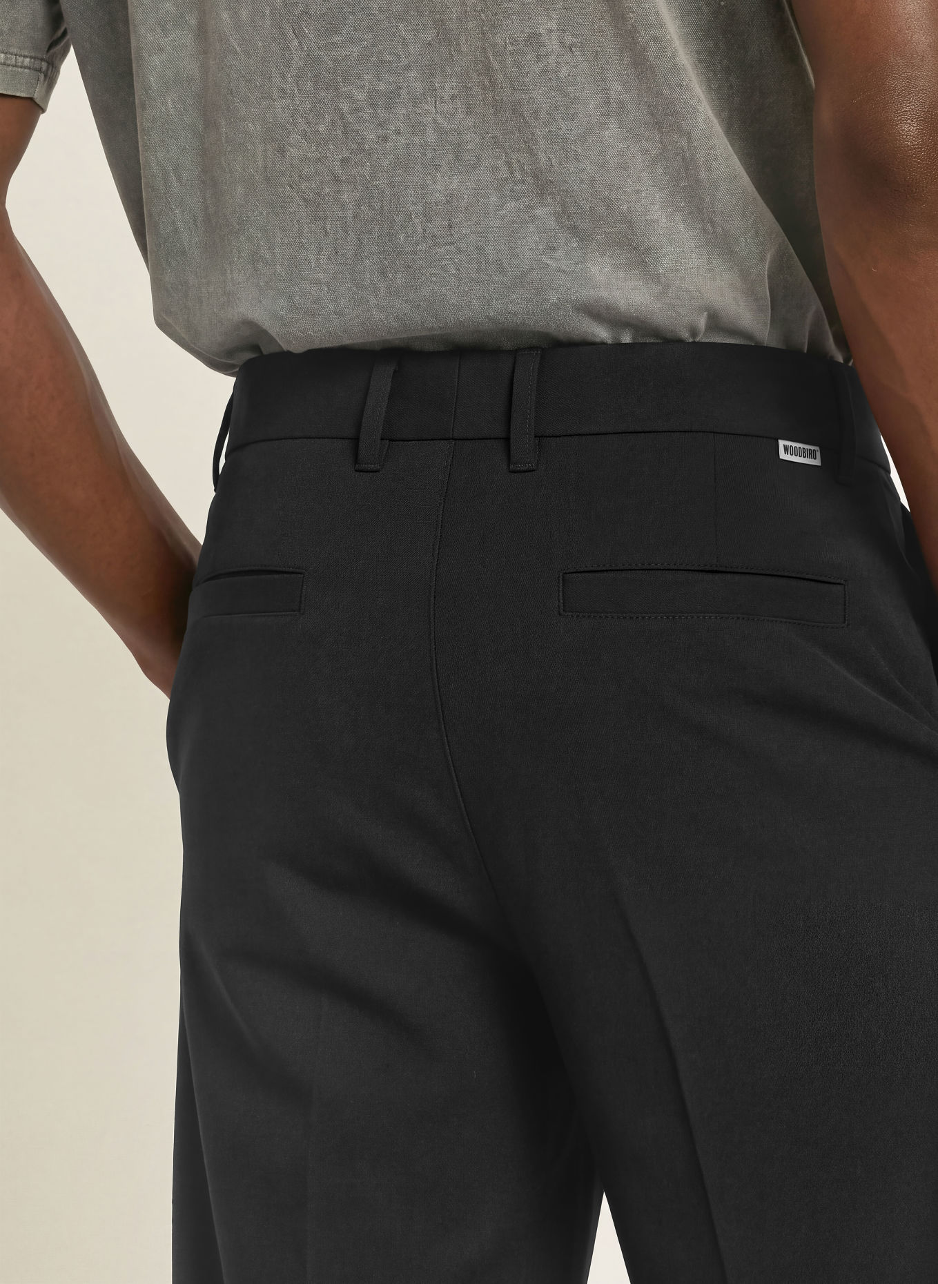 WOODBIRD Pantalon WBBIN GUAN, coupe droite et fuselée: NOIR