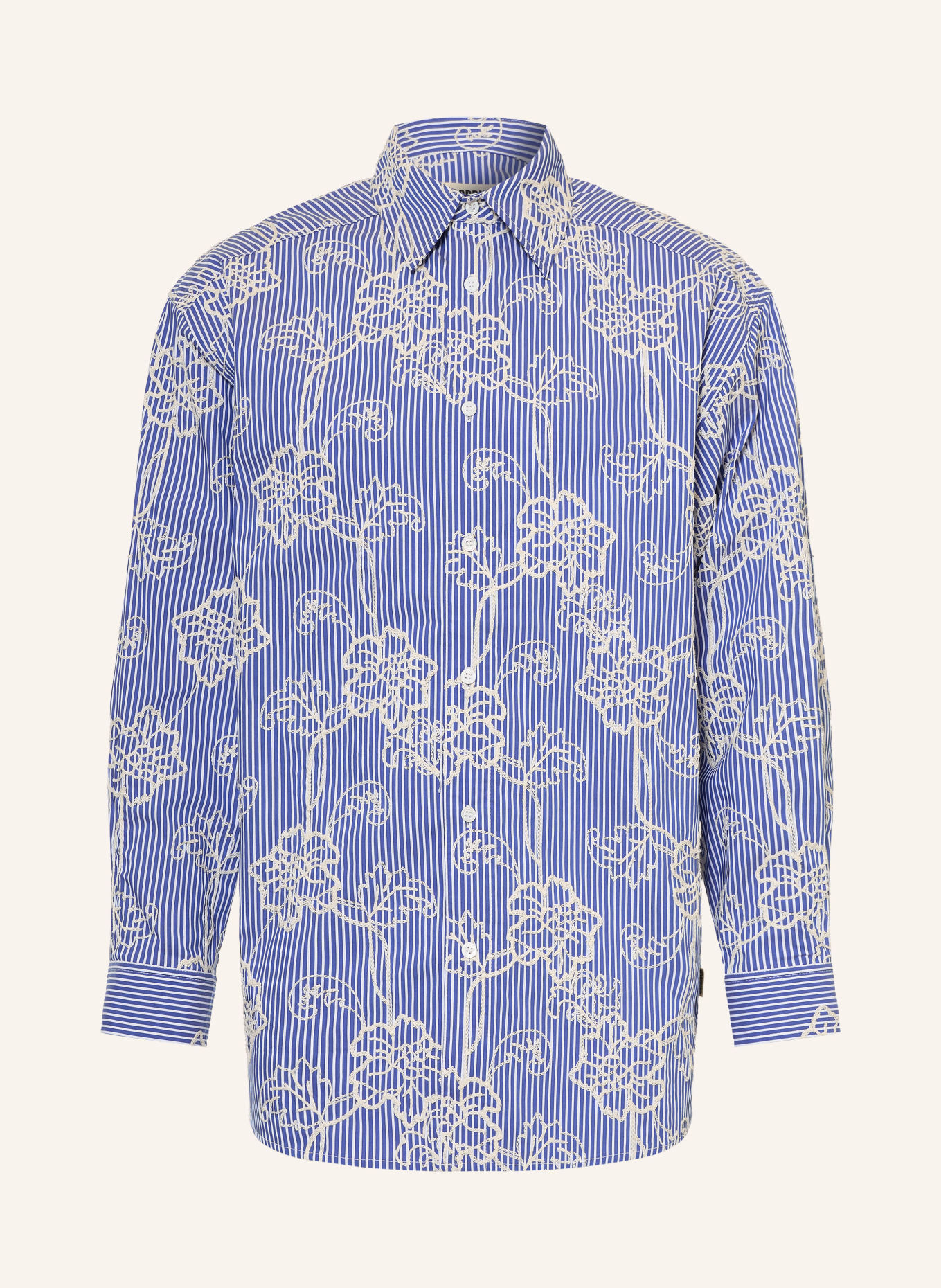 WOODBIRD WBBROCKS Comfort Fit Shirt: BLUE / WHITE