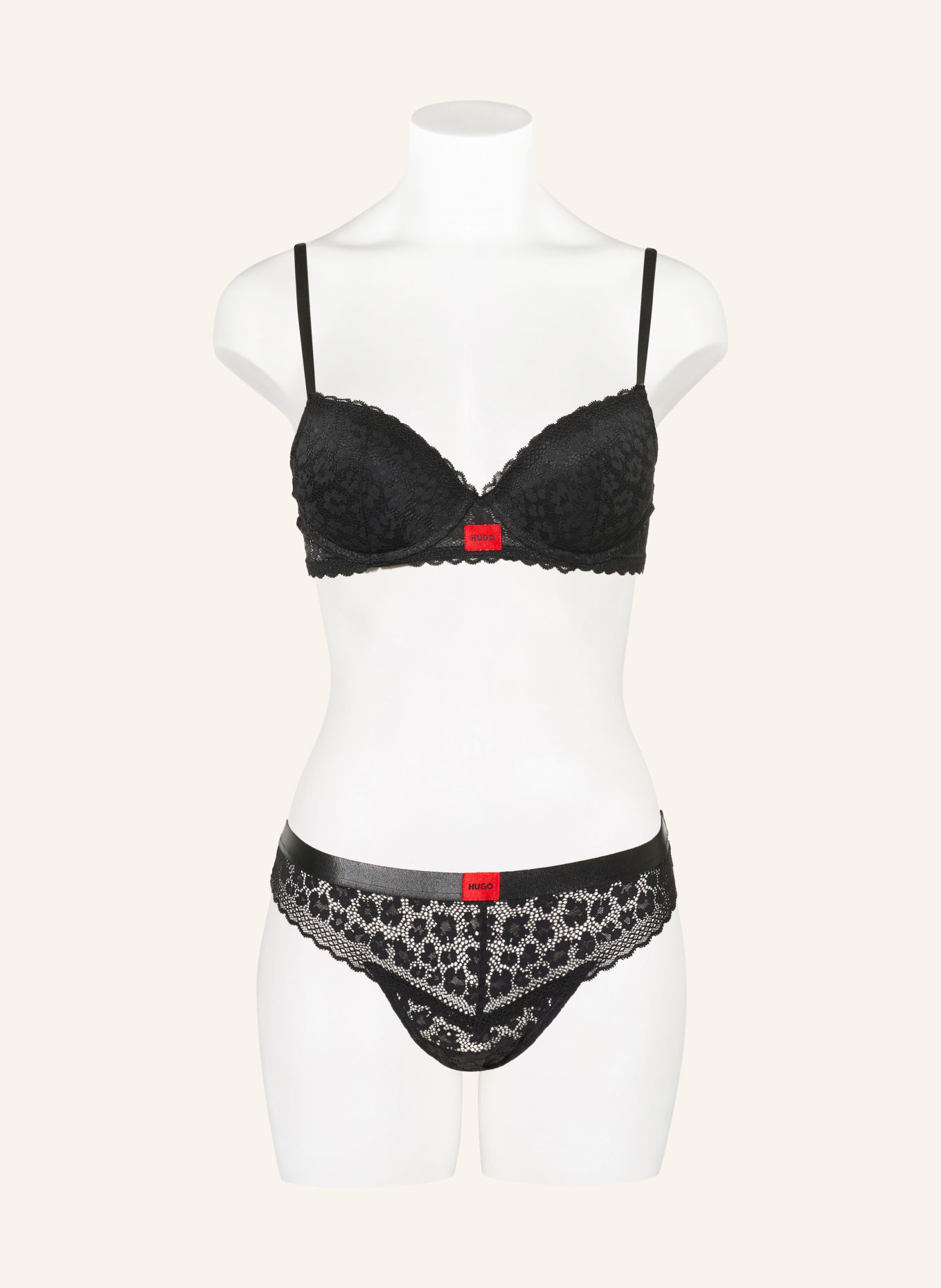 HUGO SAVANA Push-up bra: BLACK