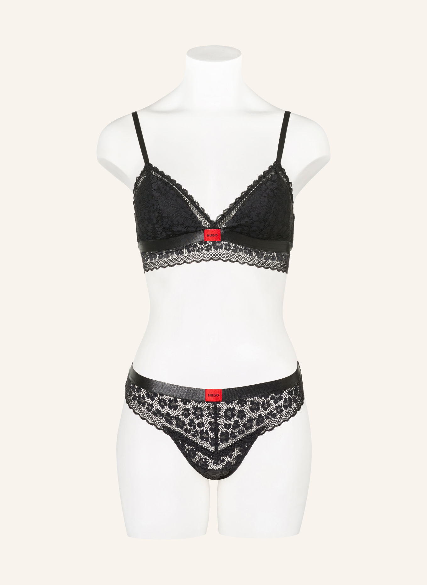 HUGO SAVANA Triangle bra: BLACK