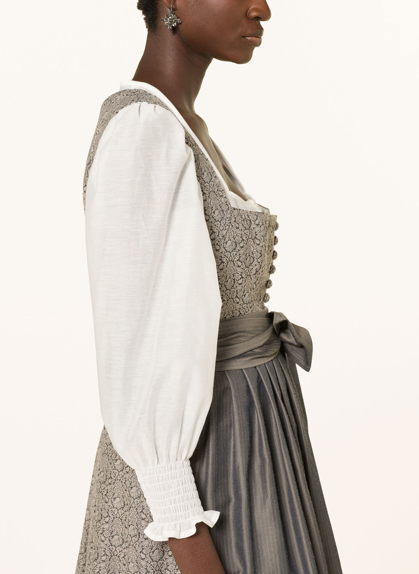 KINGA MATHE LORINA Dirndl blouse: WHITE