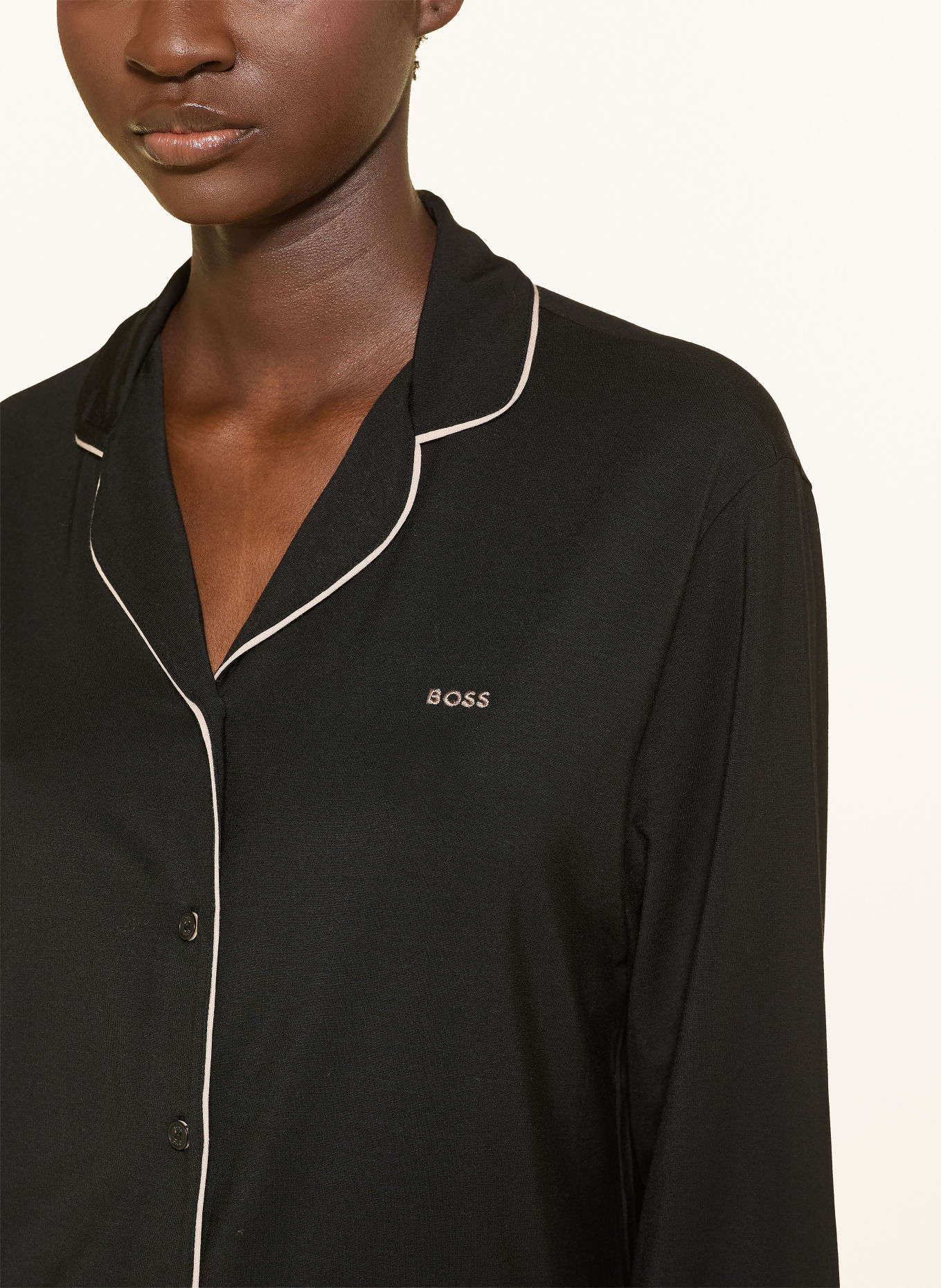 BOSS DREAMLINE Pajamas: BLACK / CREAM