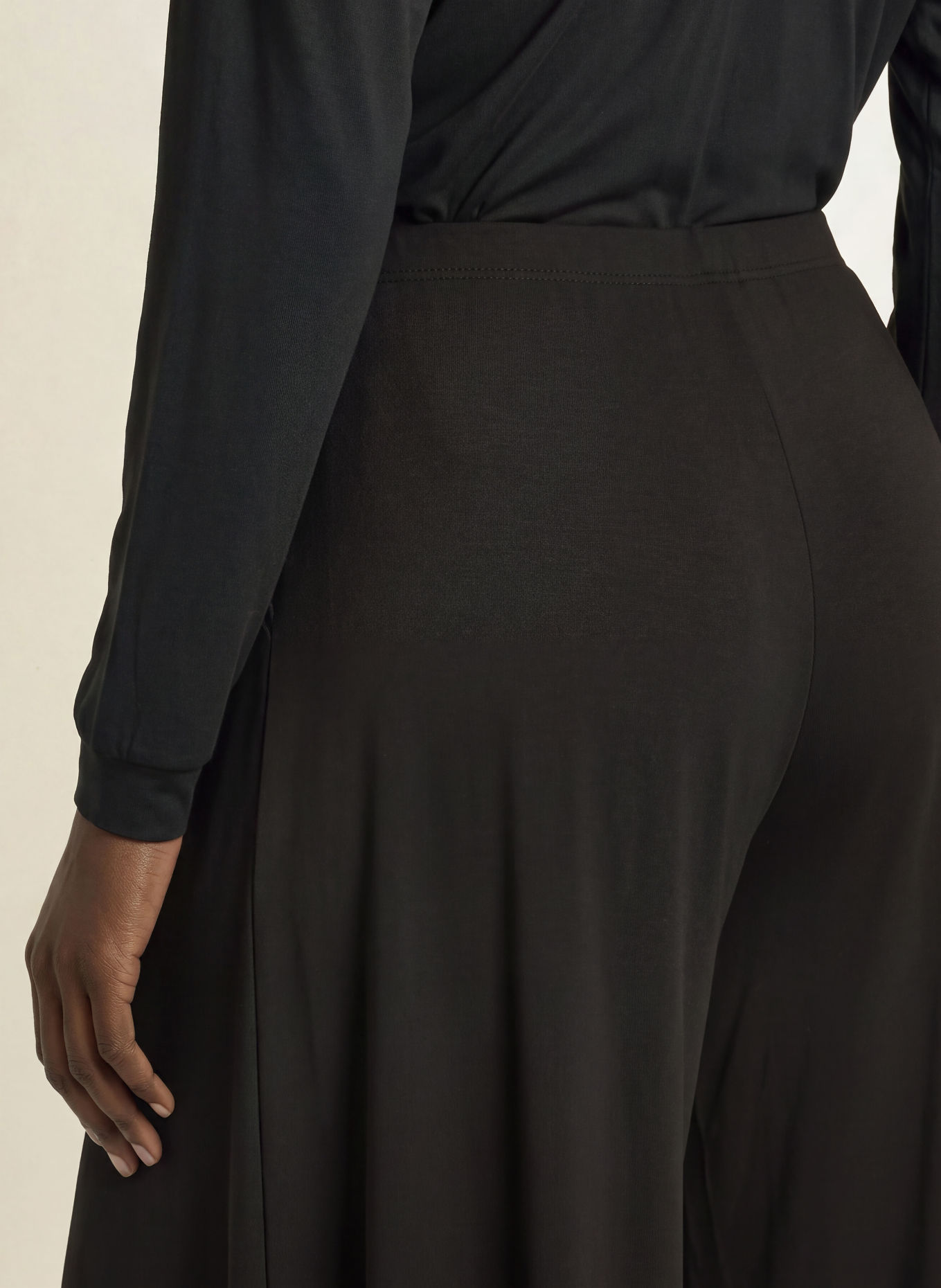 BOSS BLOSSOM Pajama Bottoms with Lace: BLACK