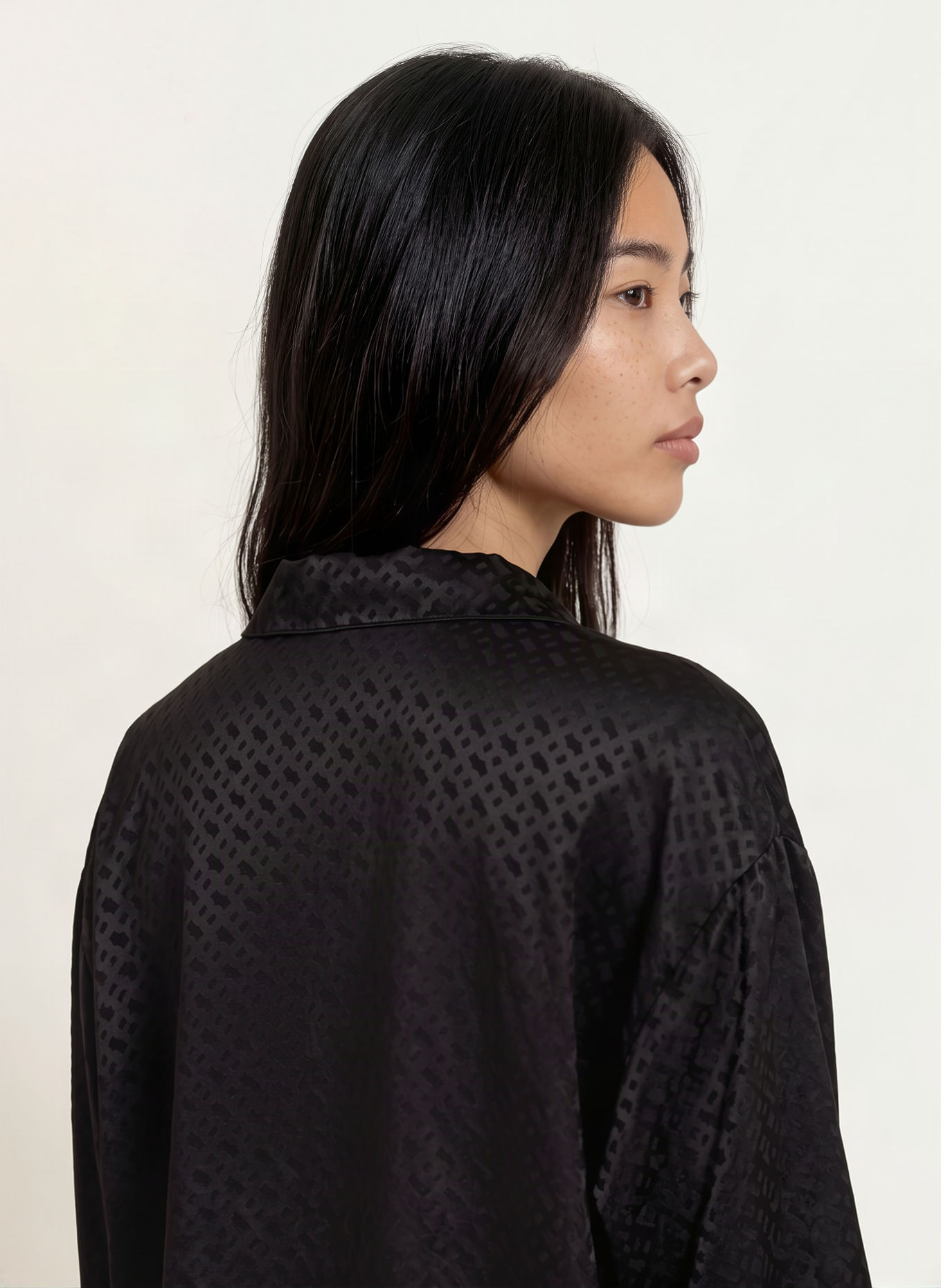 BOSS Schlafshirt aus Jacquard: SCHWARZ