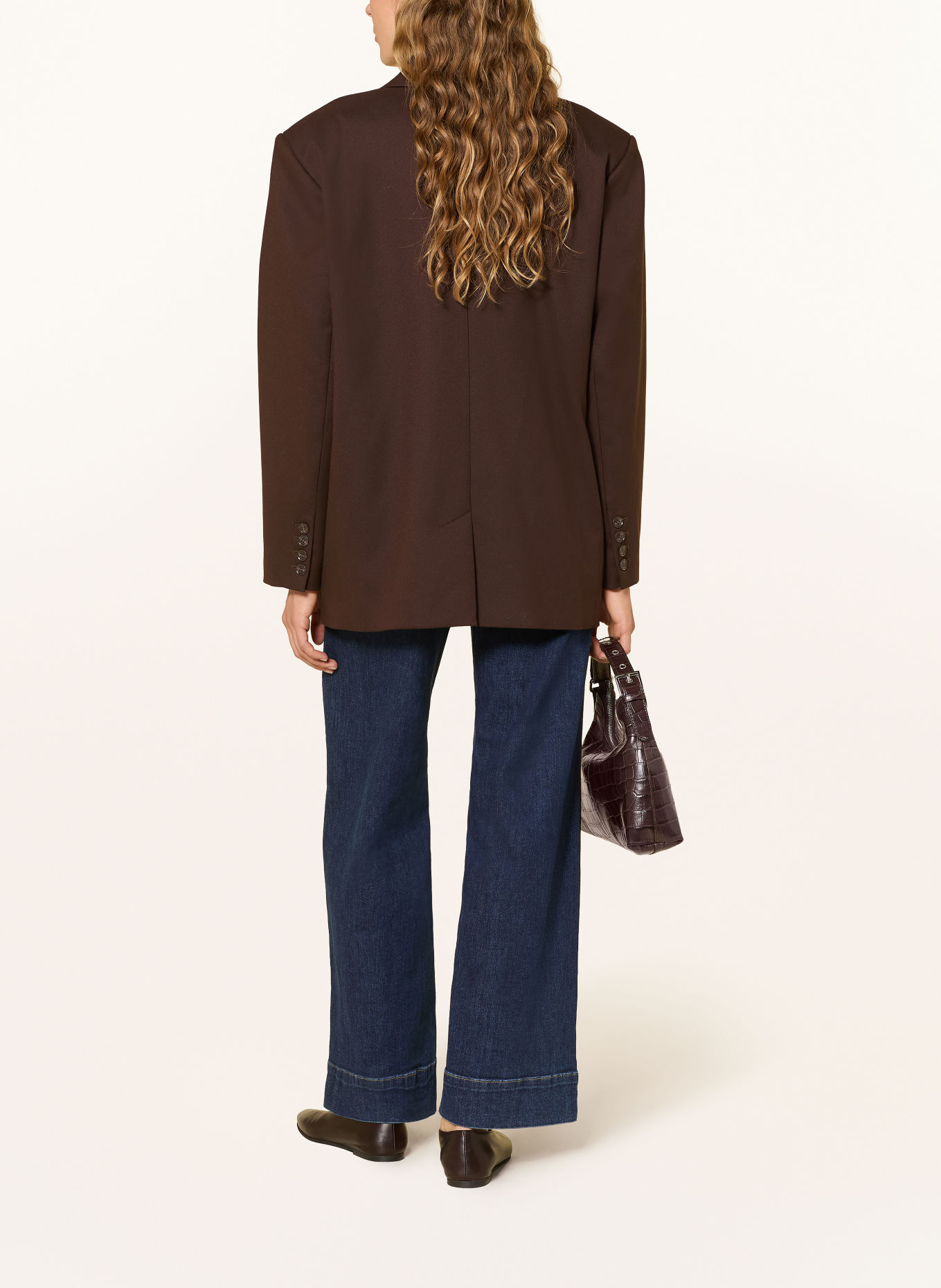 ONLY Wide leg jeans: Dark Blue Denim/LEO SCARF