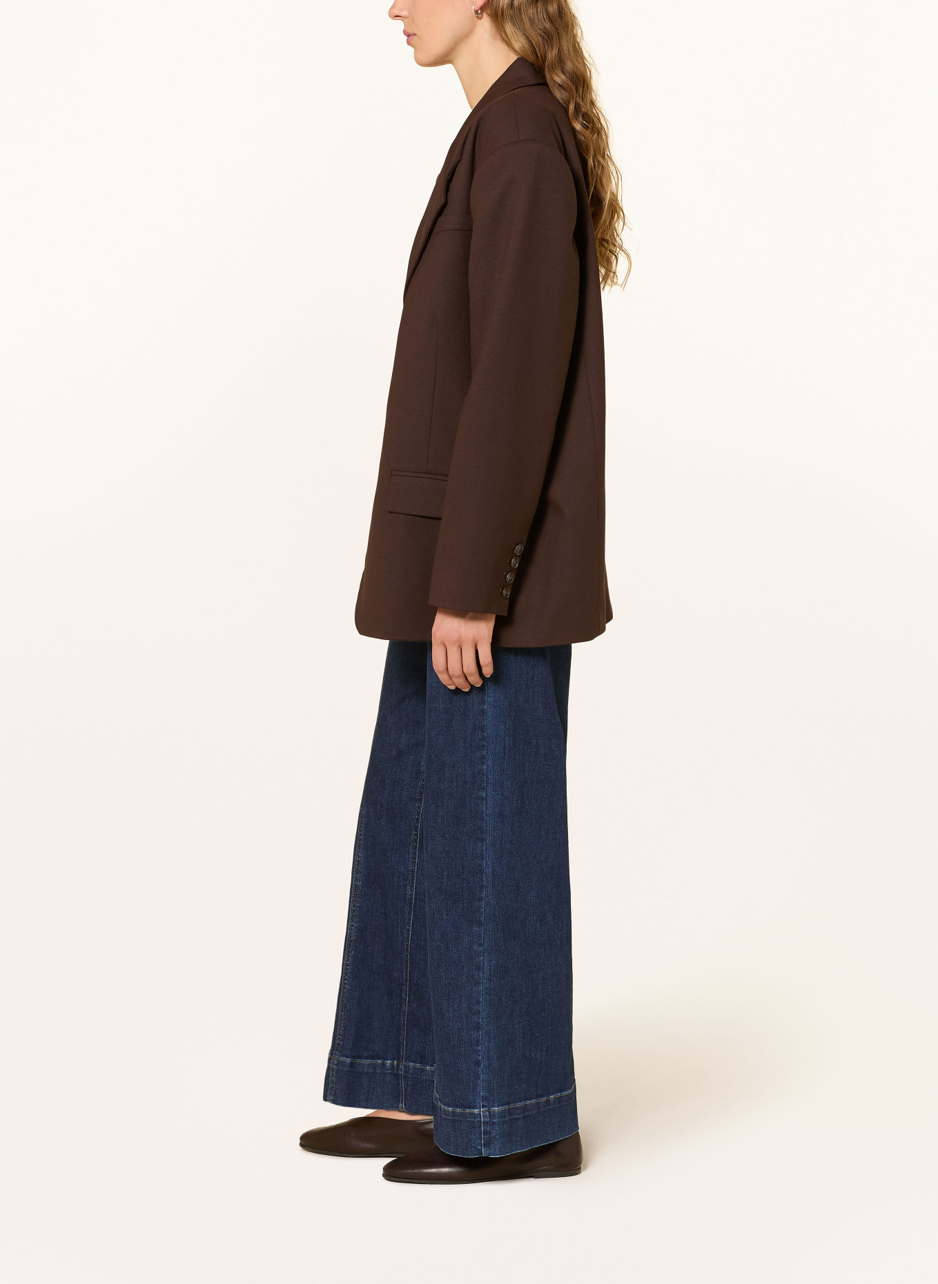 ONLY Wide leg jeans: Dark Blue Denim/LEO SCARF