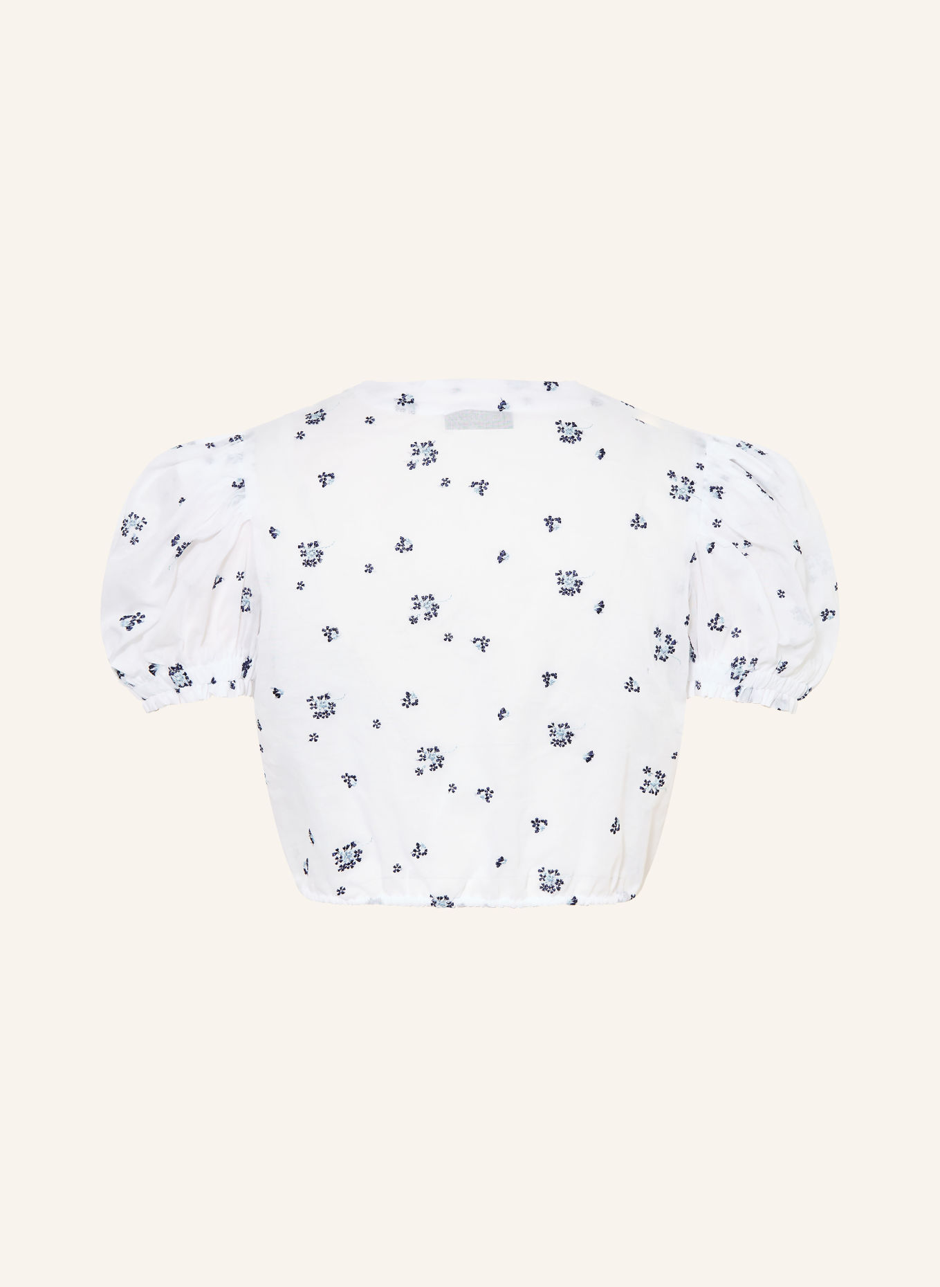 CocoVero Dirndlbluse VICTORIA: WEISS / HELLBLAU / DUNKELBLAU