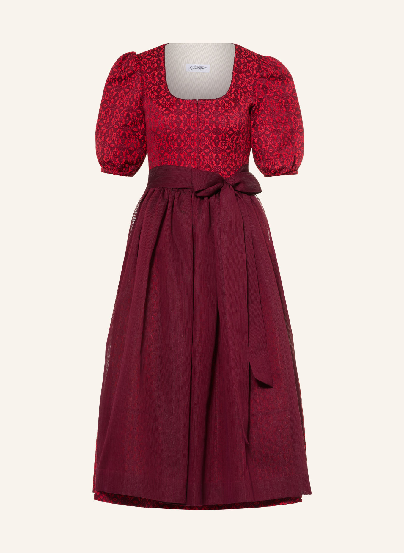 Grasegger Dirndl PAULINA: ROT / DUNKELROT