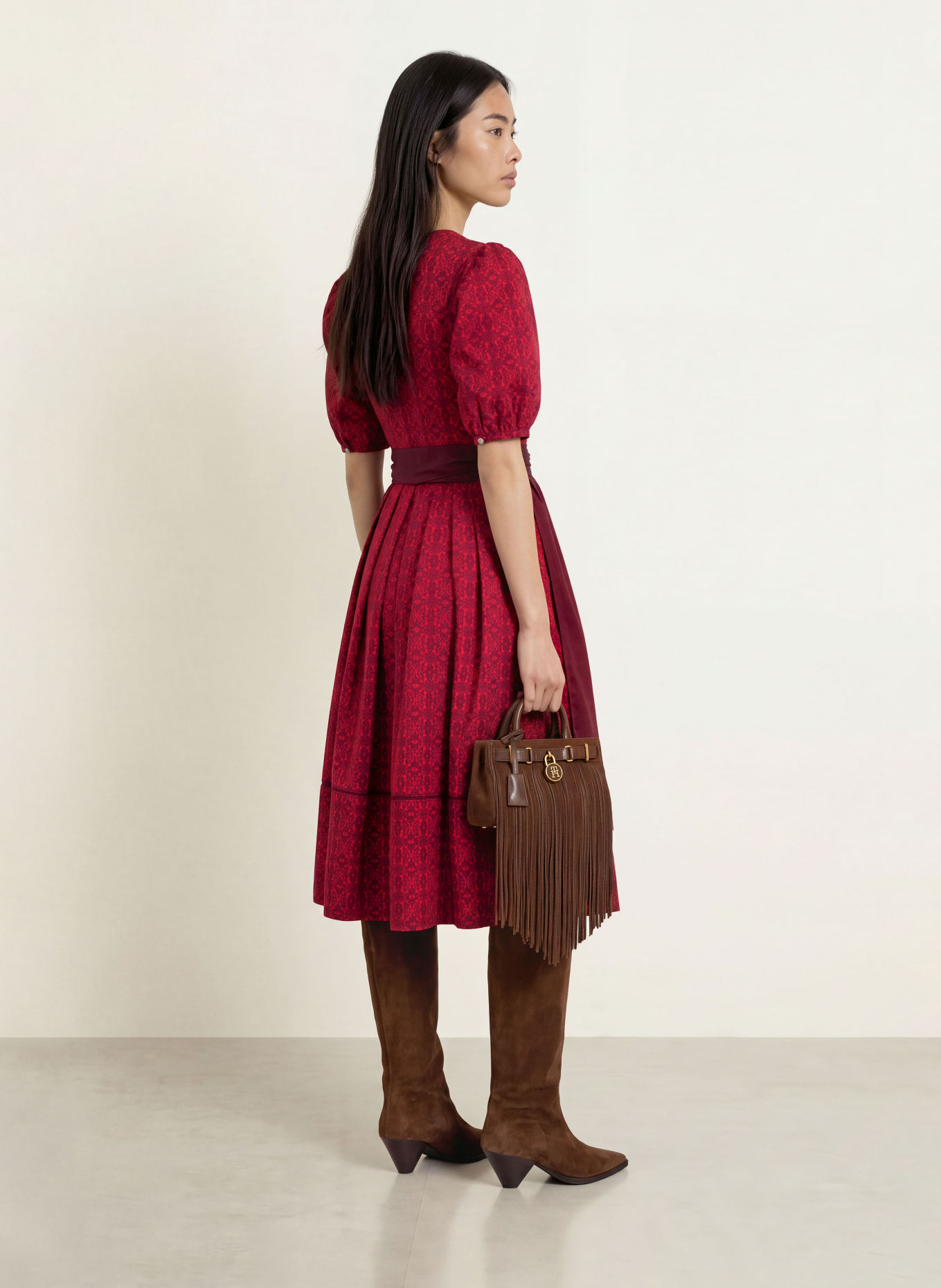 Grasegger Dirndl PAULINA: ROT / DUNKELROT