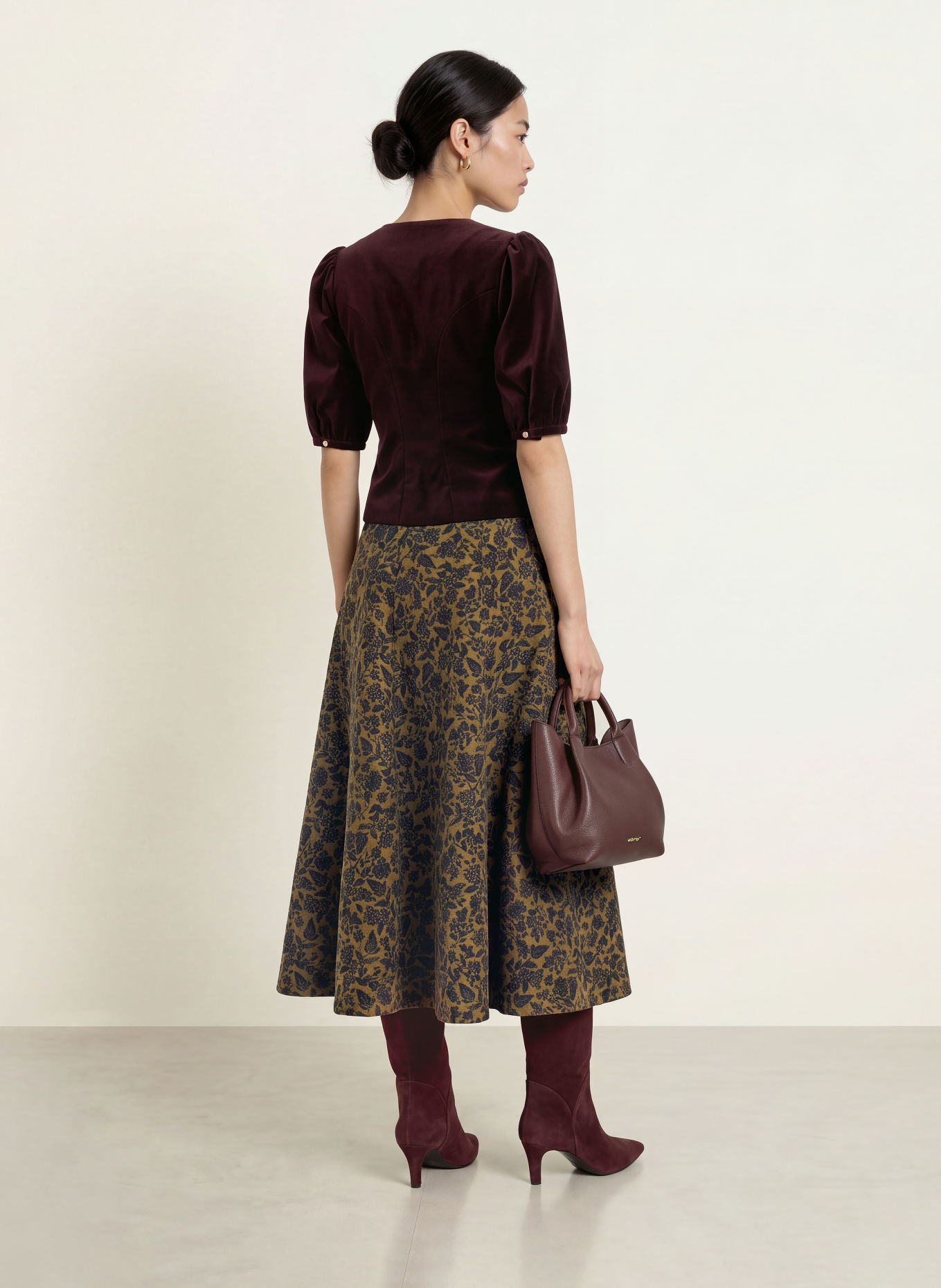 Grasegger Rok ILEANE: LICHTBRUIN / DONKERBLAUW