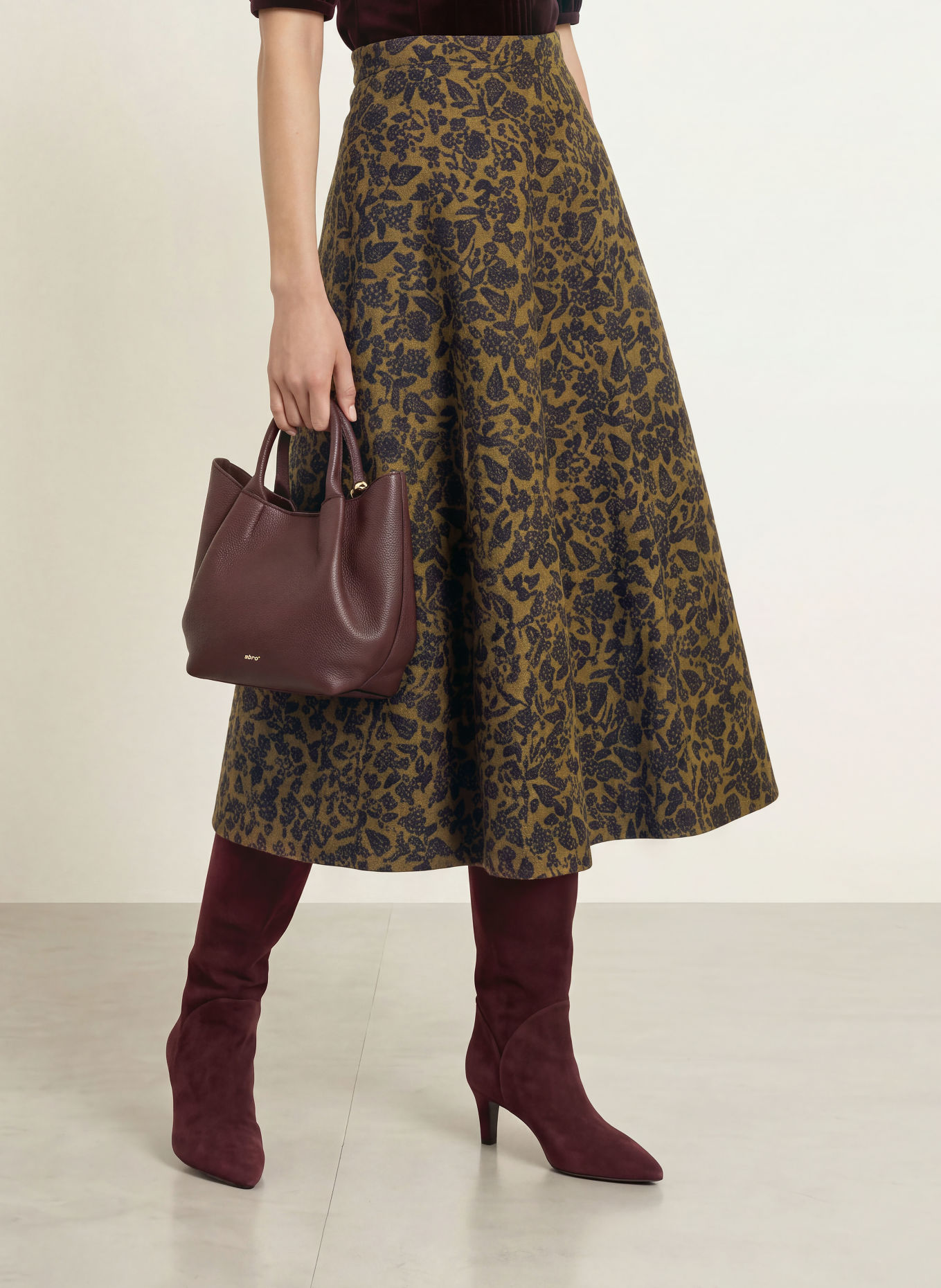 Grasegger Rok ILEANE: LICHTBRUIN / DONKERBLAUW